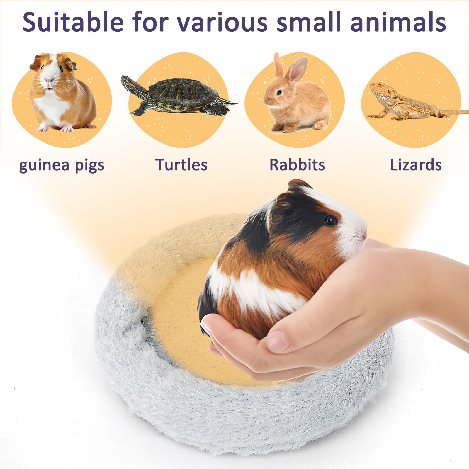 FEBSNOW Guinea Pig Beds, Hamster Bed Hedgehog Bed for Hamster Hedgehog Squirrel Tortoise Lizard and Other Small Animal