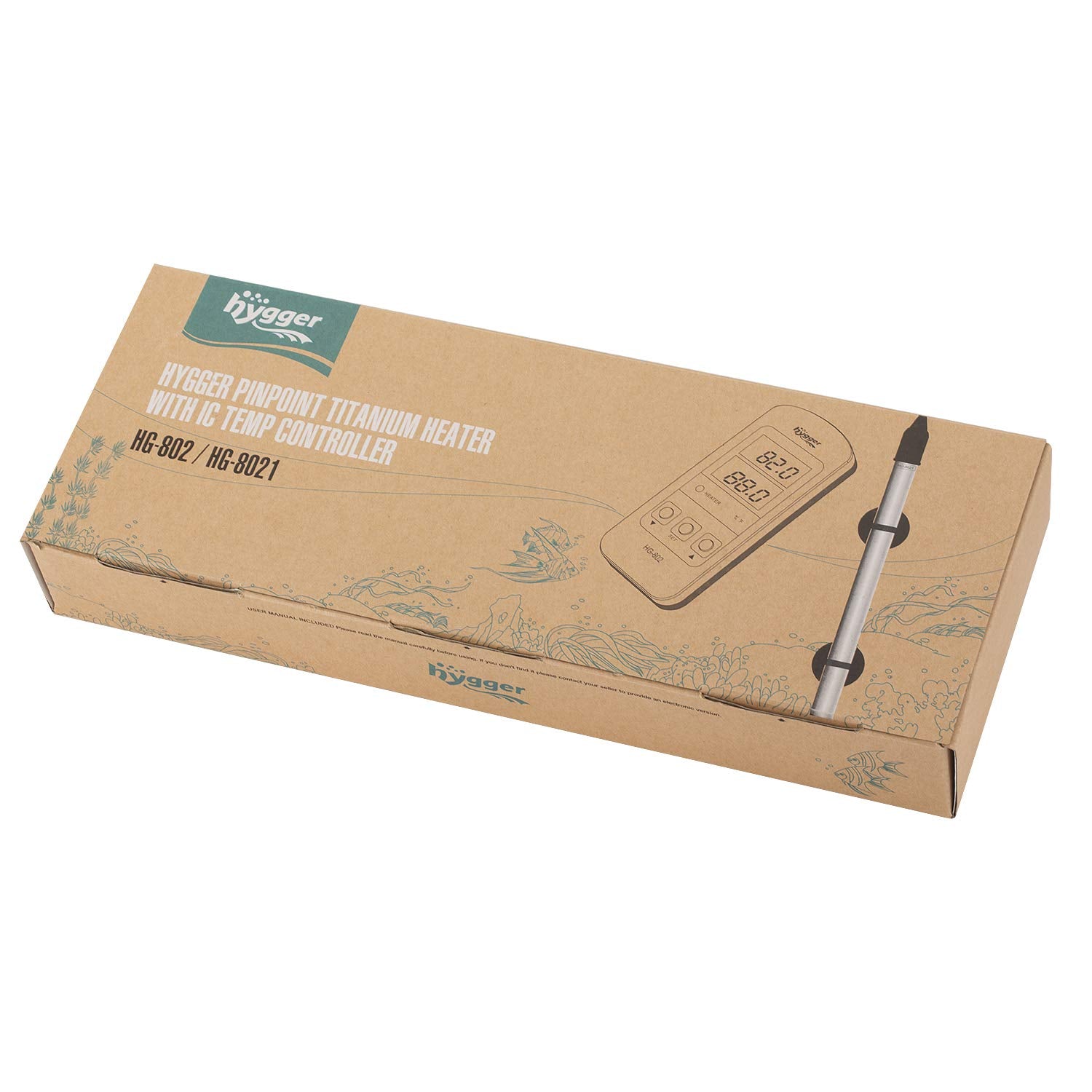 Hygger 200W Titanium Aquarium Heater For Salt Water And Fresh Water, Digital Submersible Heater With External Ic Thermostat Controller And Thermometer, For Fish Tank 20-45 Gallon