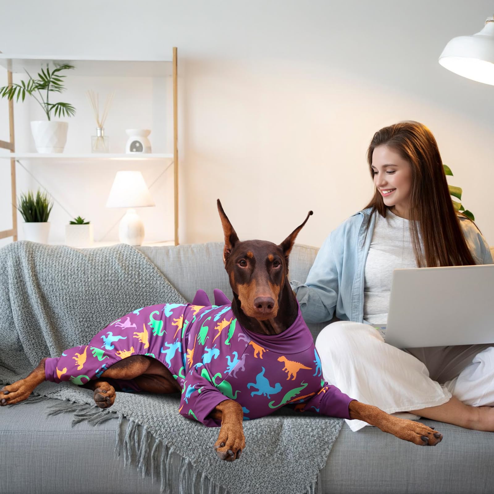 Unipup Dog Pajamas Large Size, Big Dog Onesie Clothes, Anti Shedding And Licking, Post Surgery Recovery Pet Pjs, Cotton Soft Mat