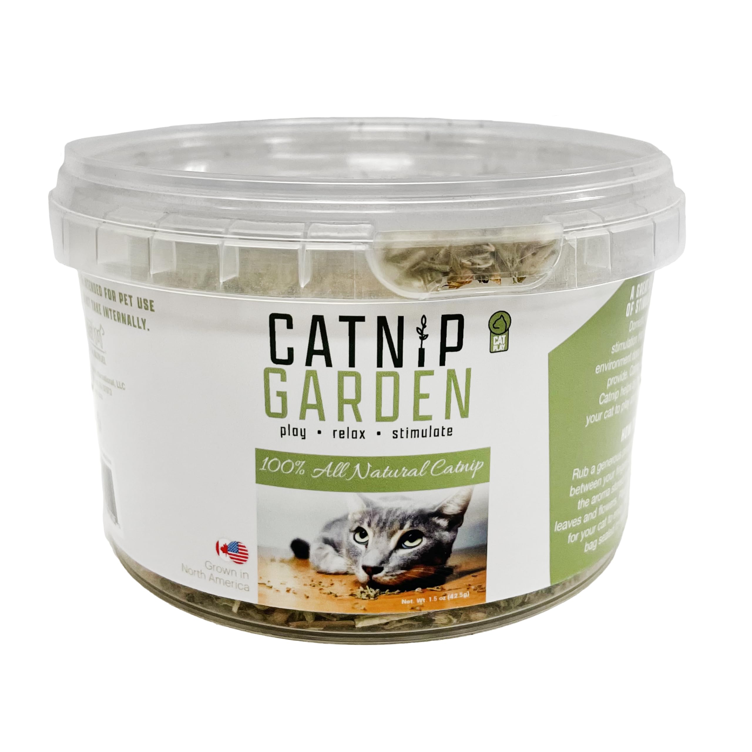 Multipet Catnip Garden Tub Toy, 1.5