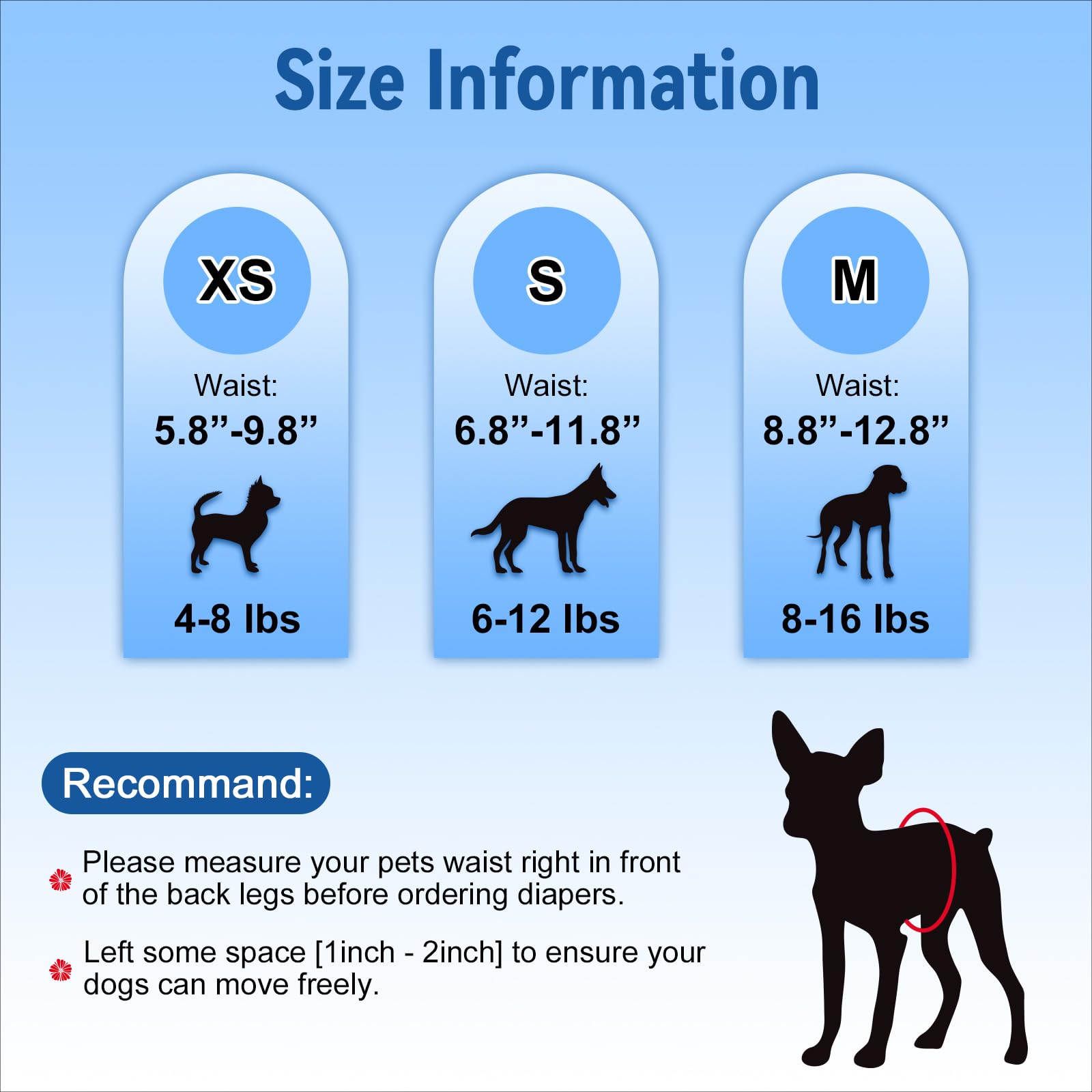 Pet Soft Dog Diapers Female - Disposable Dog Diapers, Cat Diapers For Female Cats, Puppy Diapers 16Pcs Medium