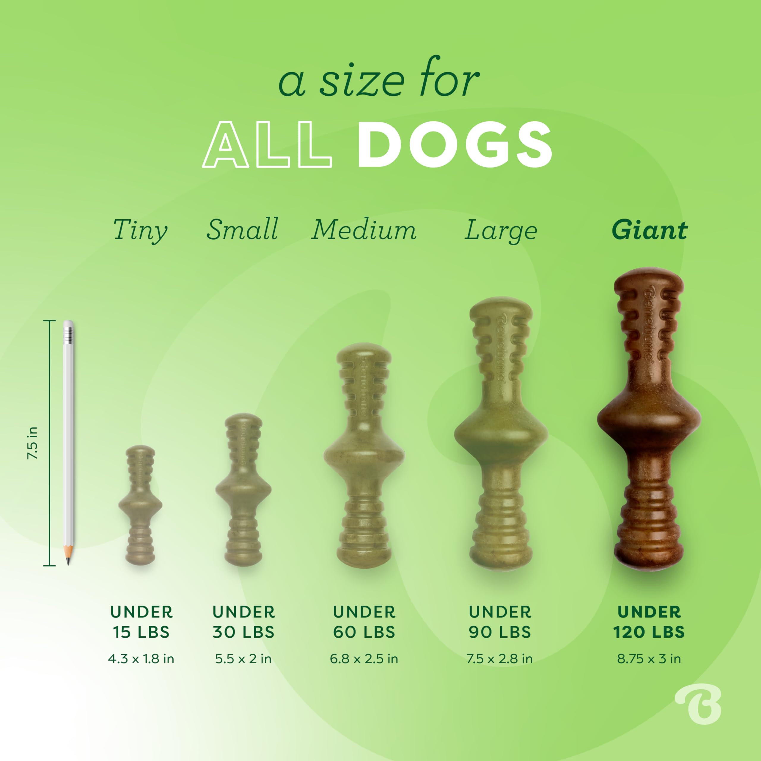 Benebone Zaggler Rolling Dog Chew Toy For Aggressive Chewers, Real Bacon, Made In Usa, Giant