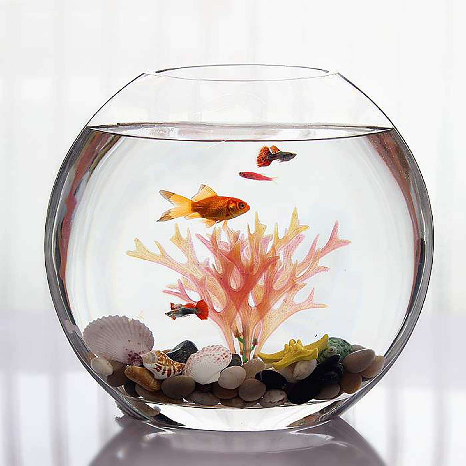 Wuweot 12 Pounds Decorative Small Pebbles, Natural Gravel Mixed Color Stones For Fresh Water Fish Animal Plant Aquariums, Landsc