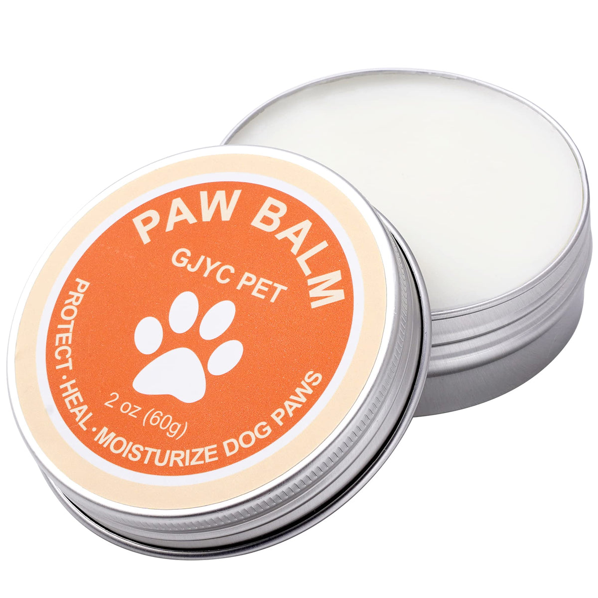 Gjyc Pet 2 Oz (60G) Natural Dog Paw Balm - Organic Lickable Moisturizing Cream For Paws, Snout & Elbows | Heals Dry, Cracked Skin | Vitamin E & Food-Grade Ingredients