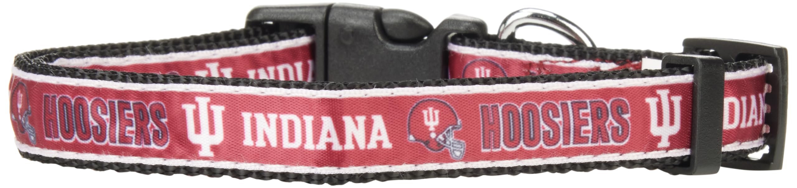 Pets First Collegiate Pet Collar New Version Indiana Hoosiers Dog Collar, Size Medium. Best Sports Team Color For Dogs & Cats. A