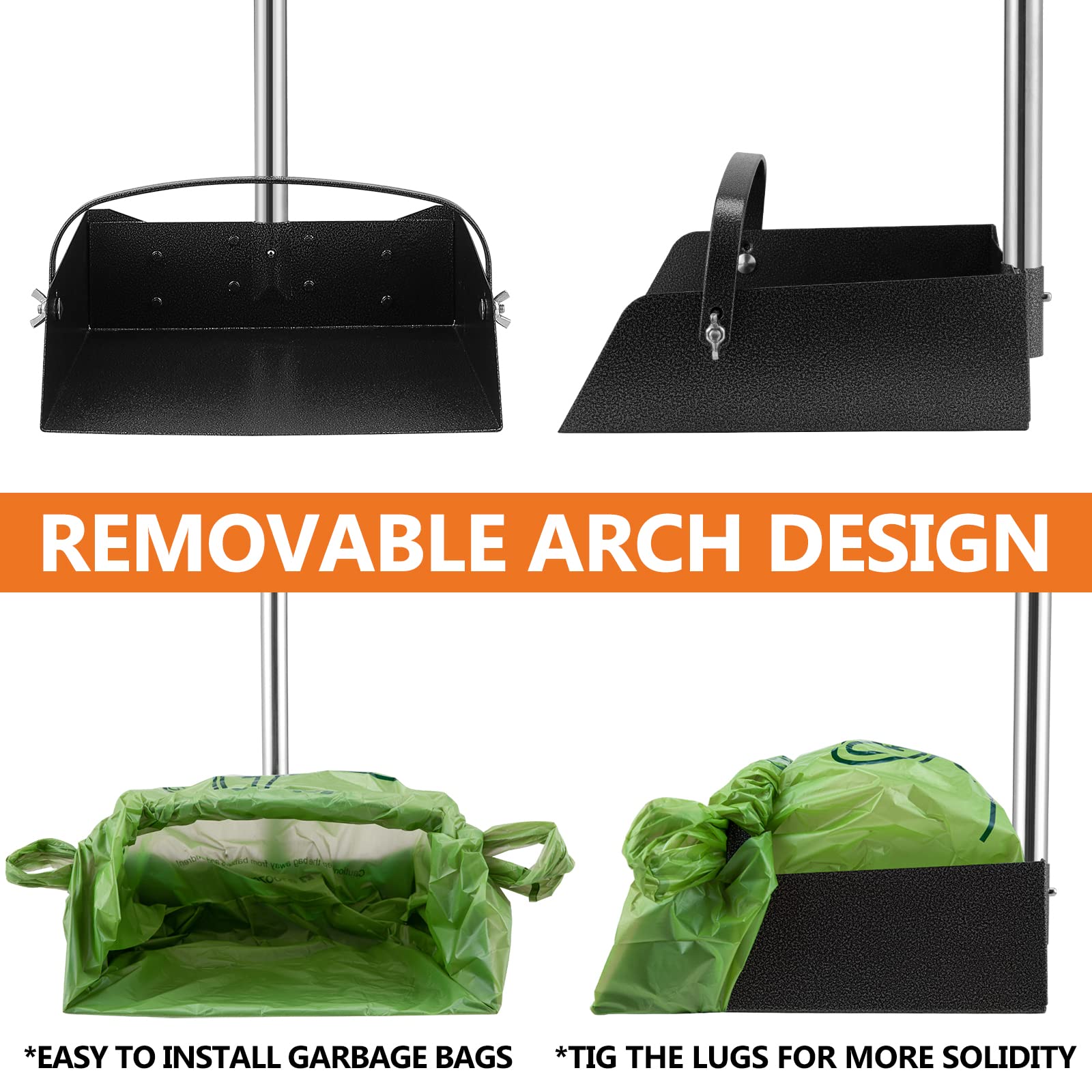 Toozey Dog Pooper Scooper With Bags, Poop Scoop For Large, Medium, Small Dogs With Arch For Bagging, Poop Tray And Rake Set Long