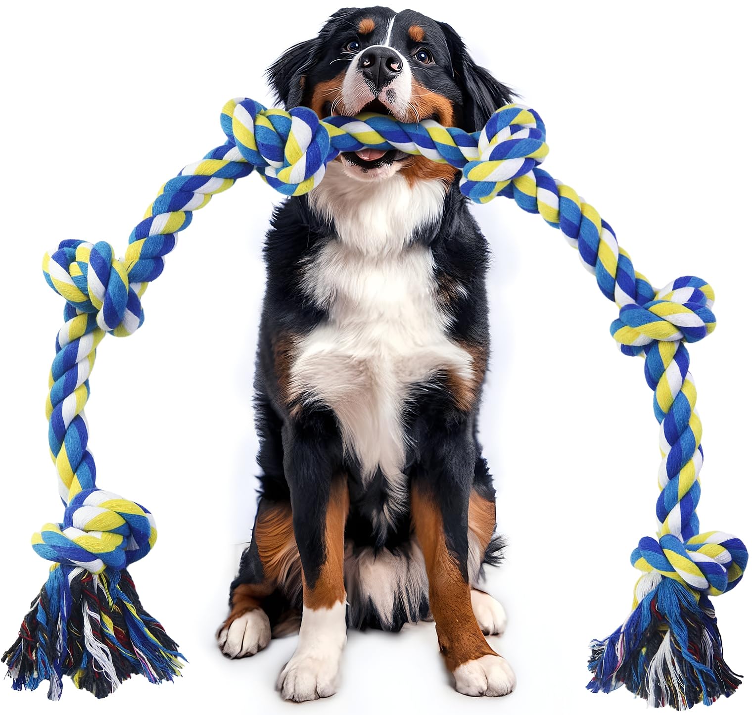 Gasapet Giant Dog Rope Toys For Large Dogs - 42In 6-Knots Indestructible Dog Toy Rope For Aggressive Chewers, Heavy Duty Dog Che