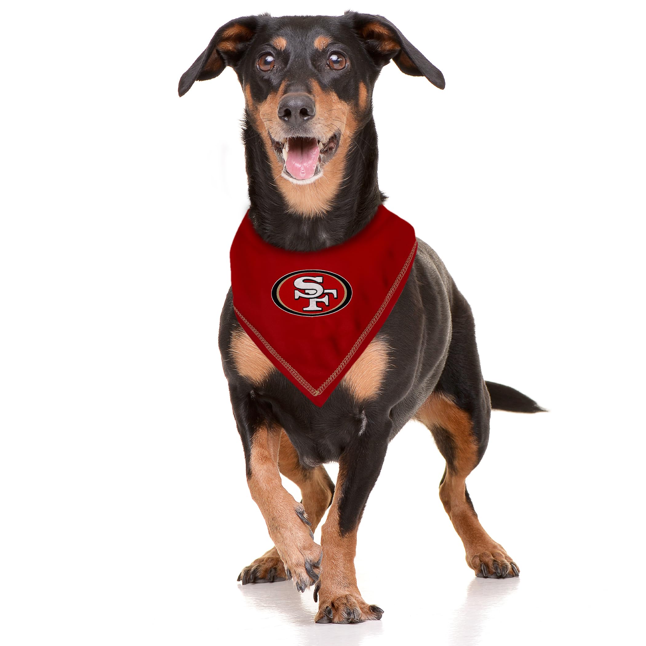 Pets First Nfl San Francisco 49Ers Tie Bandana, Large/X-Large. Dog Cat Scarf Bib For Pet. Ultimate Game-Day Party Bandana (San-3