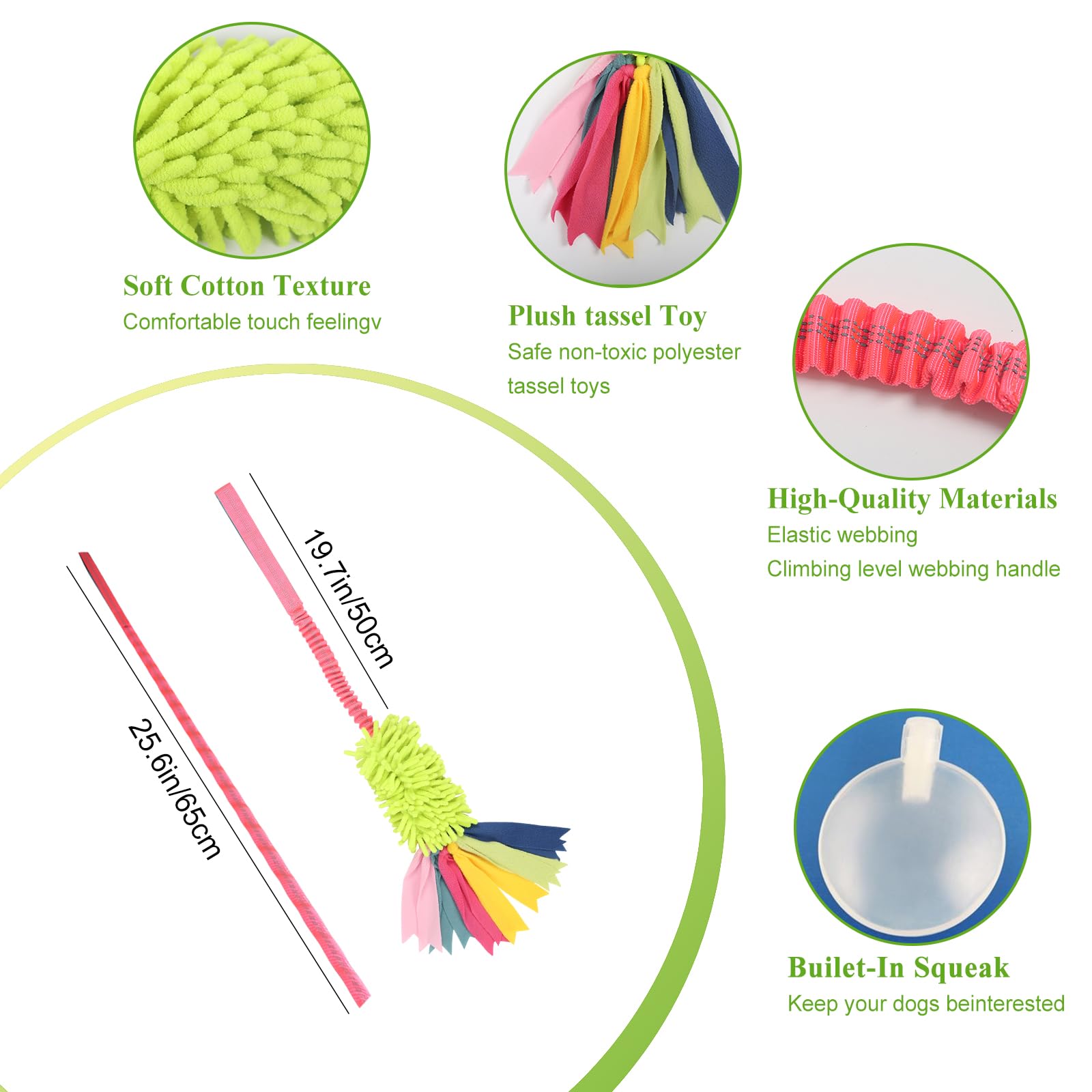 Wodoca Dog Tug Toys - Aggressive Chewer Rope Toy With Strong Squeak, Ideal For Large Dogs, Training, And Play