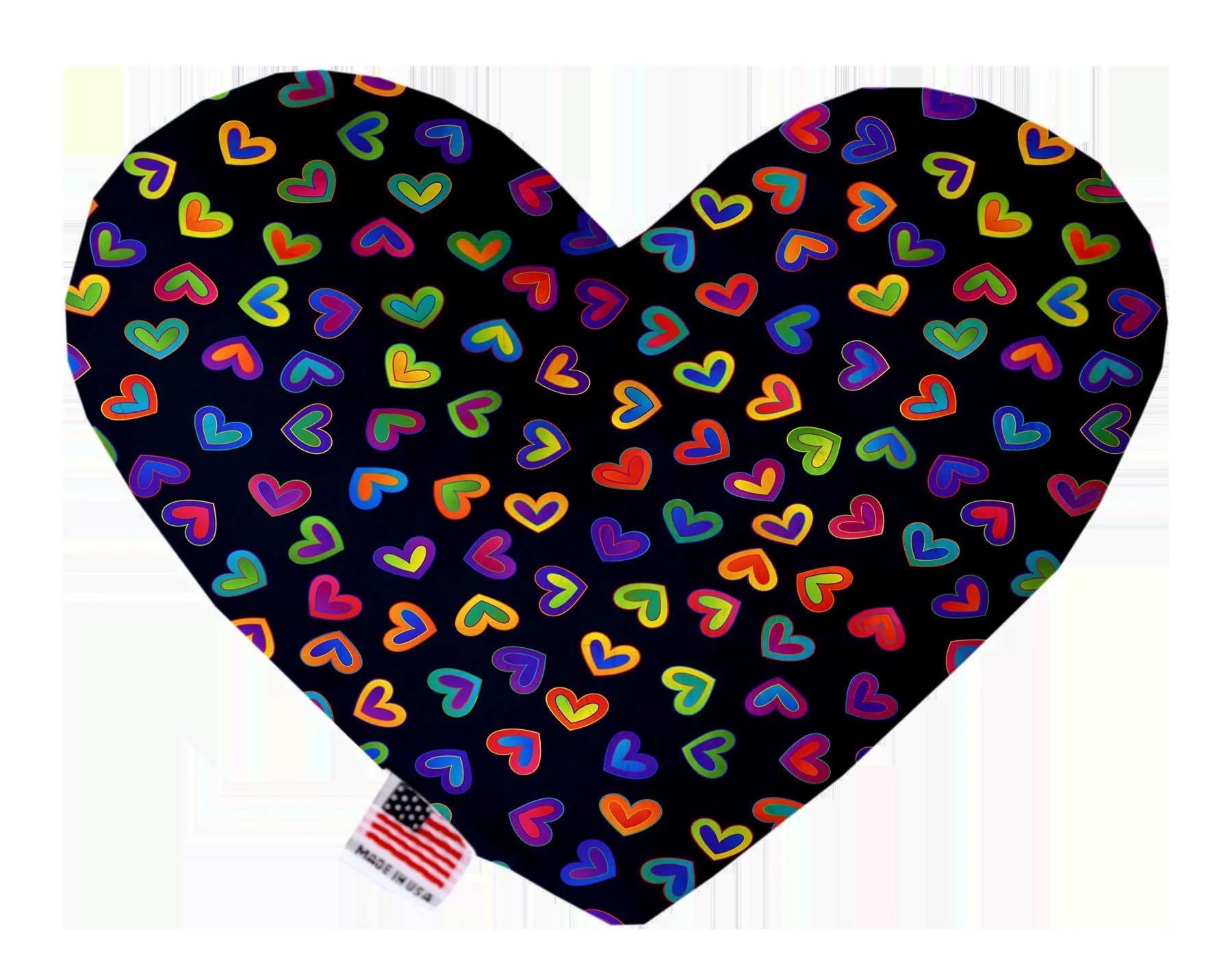 Pet and Dog Plush Heart or Bone Toy, &quot;Valentine's Day Group&quot; (Available in different sizes, and 8 different pattern options!) Pink Leopard Hearts 8&quot; Plush Heart