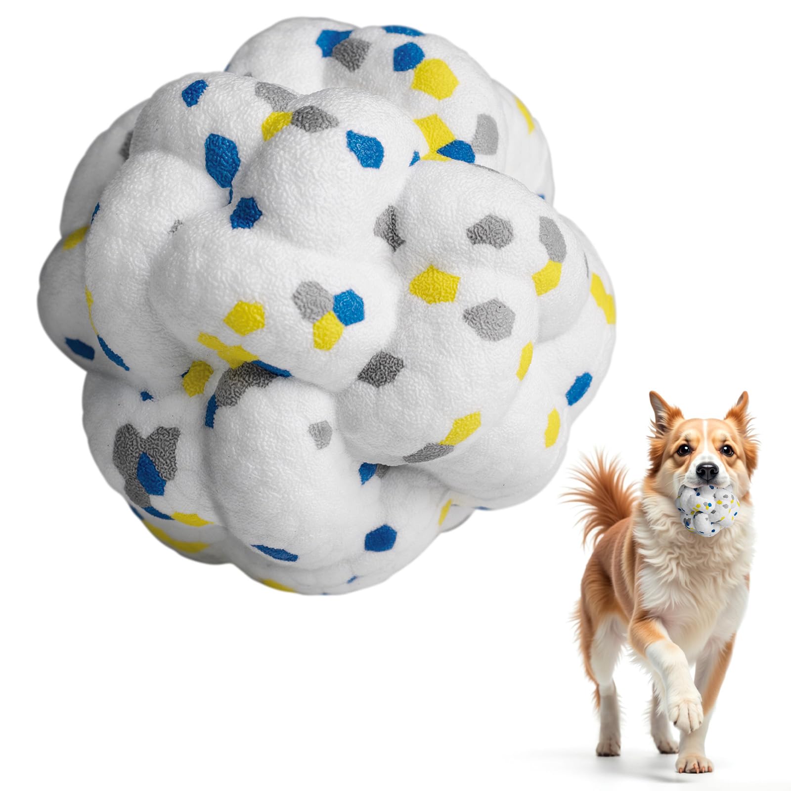 Moonorange Upgrade Dog Balls Interactive Toys For Aggressive Chewers, Indestructible Tennis Durable Bouncy For Fetch Game, Light