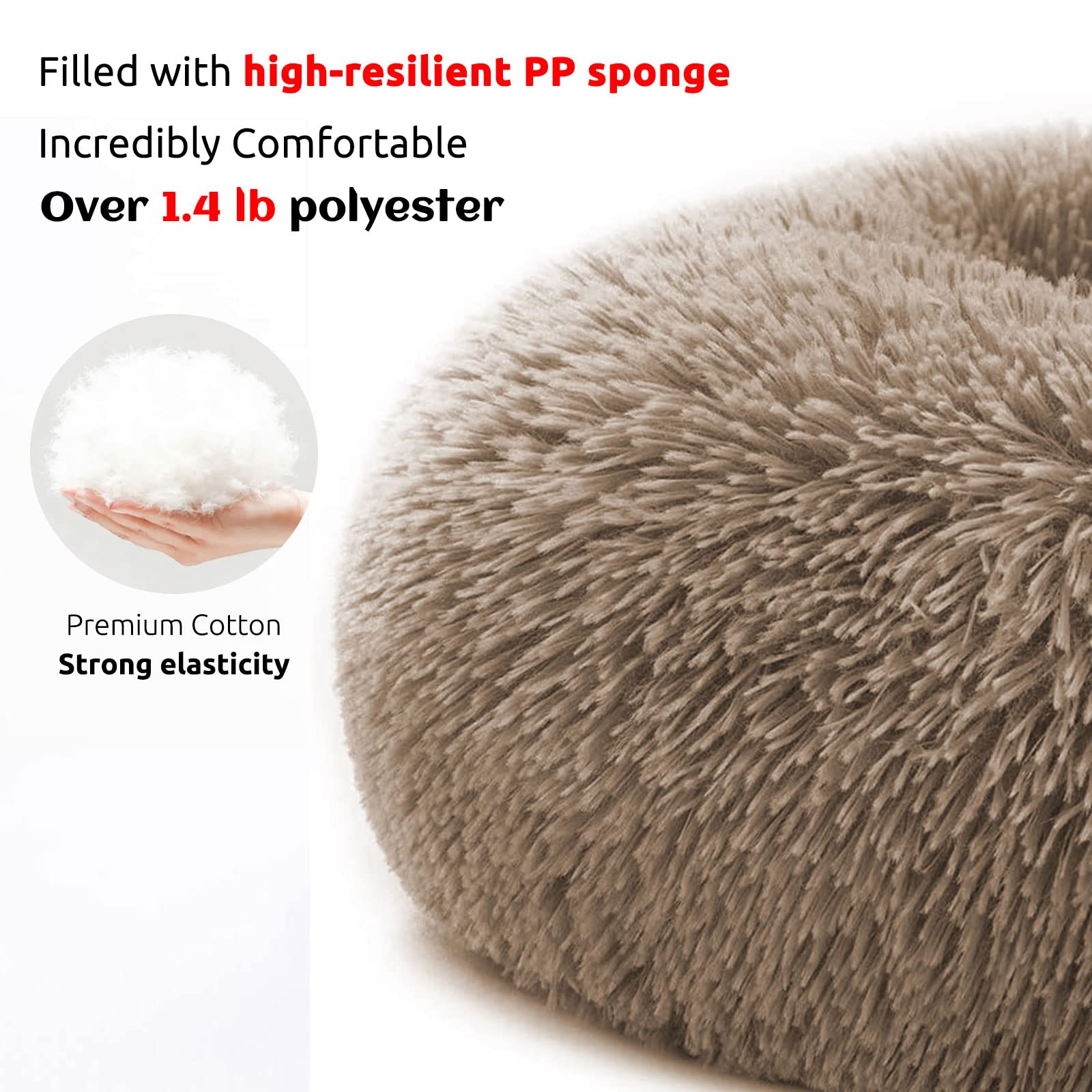 HACHIKITTY Calming Pet Sofa Bed Mat, Washable Plush Couch Cover, Furniture Protector Mat for Dogs and Cats, Fluffy Dog Couch Bed