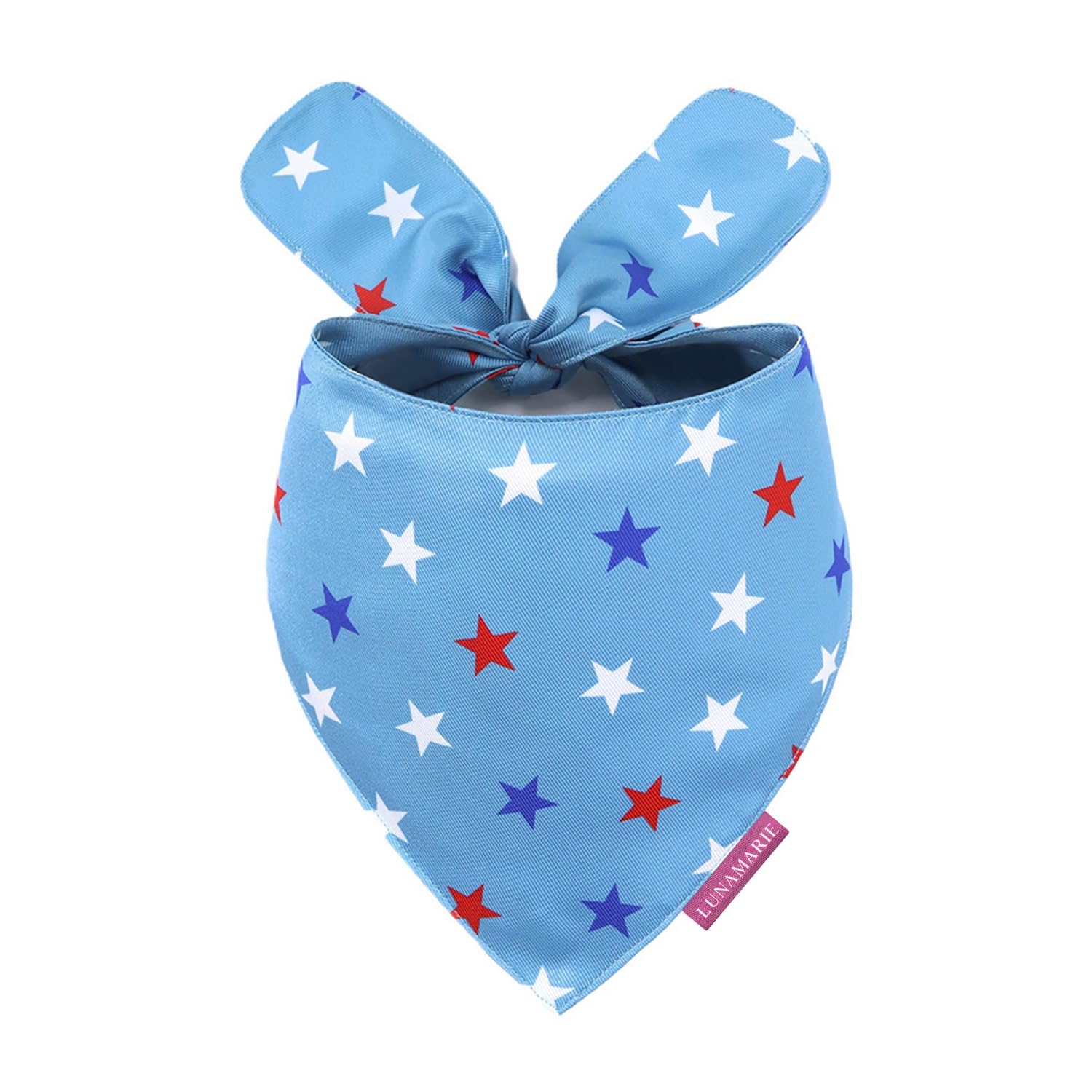 Lunamarie - Luxury Pet Birthday Bandanas -Premium & Silky Poly Fabric | 100% Handmade | Custom Shape Dual Layered (Liberty, X-Sm