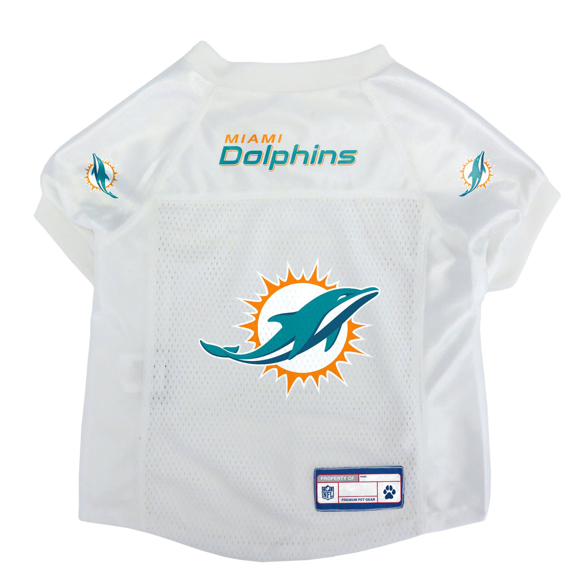 Littlearth Unisex-Adult Nfl Miami Dolphins Basic Pet Jersey, Team Color, Medium, (320134-Dolp-M)