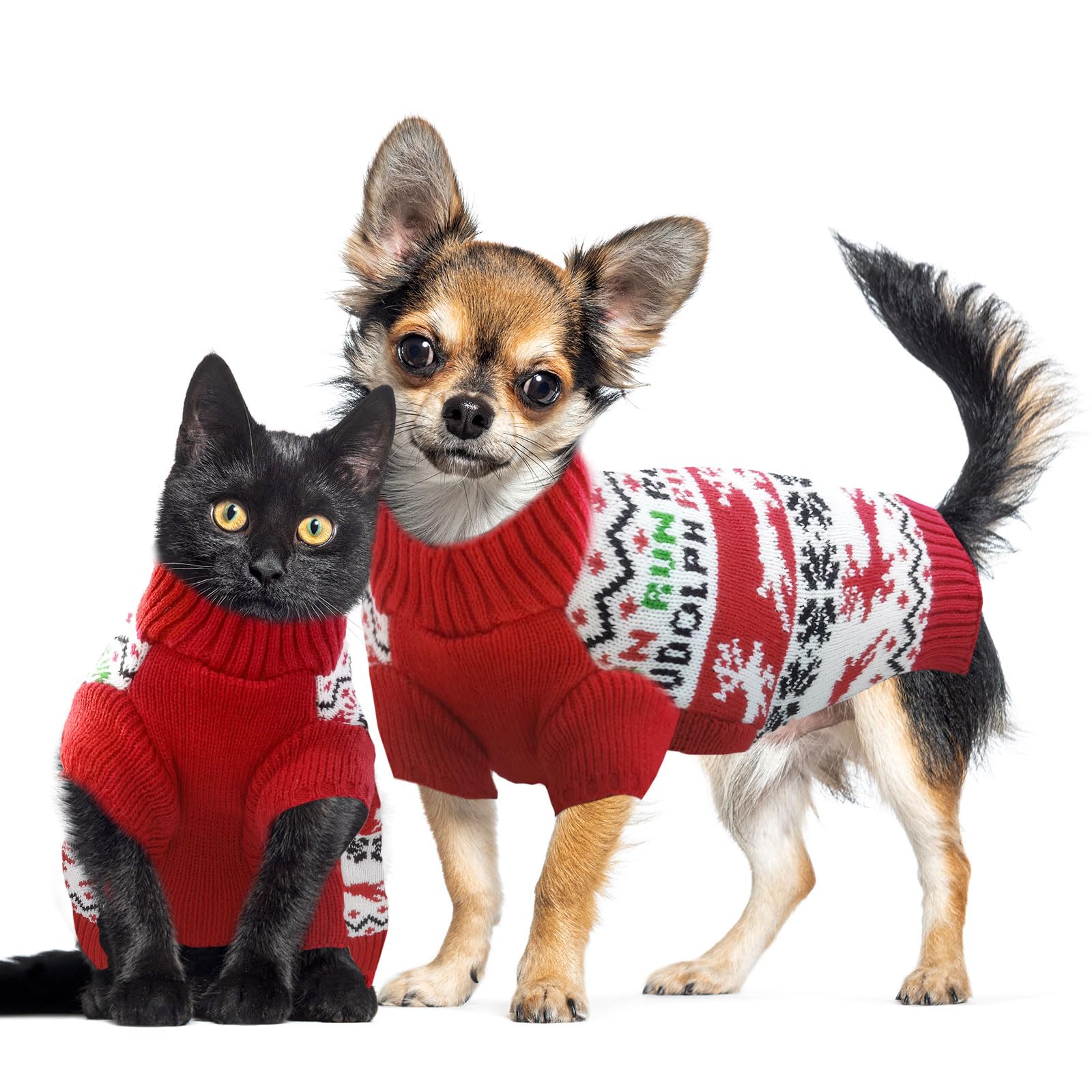 Doggyzstyle Dog Christmas Sweater Xmas Pet Clothes Cute Reindeer Christmas Dog Costume Outfits Holiday Knitwear Puppy Cat Jumper
