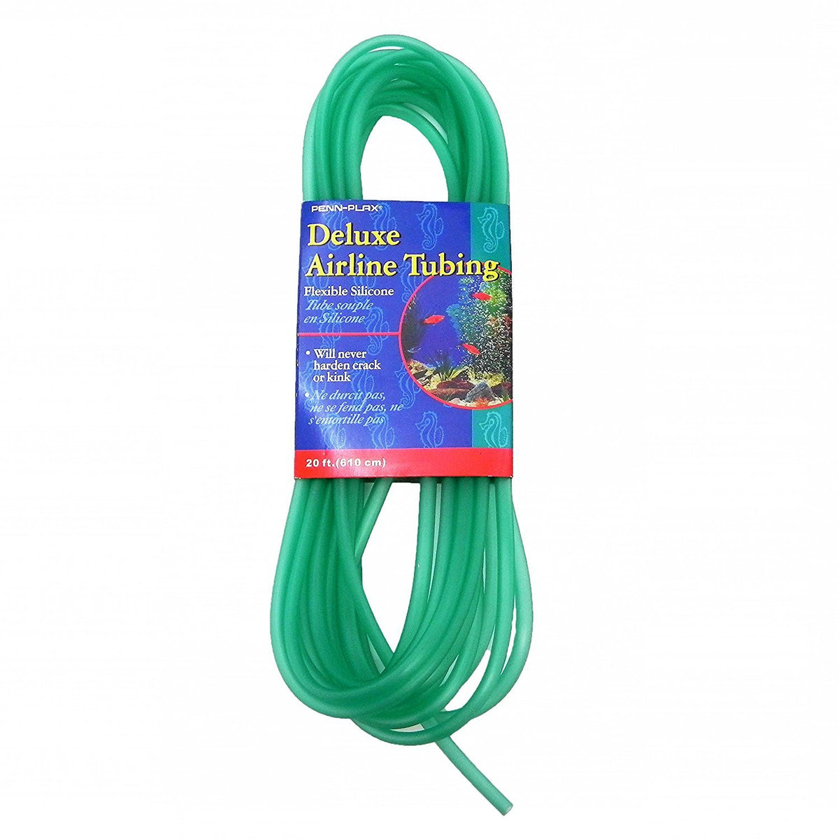 Penn-Plax Deluxe Airline Tubing For Aquariums – Made Of Durable Silicone – Safe For Freshwater And Saltwater Fish Tanks – 20 Feet