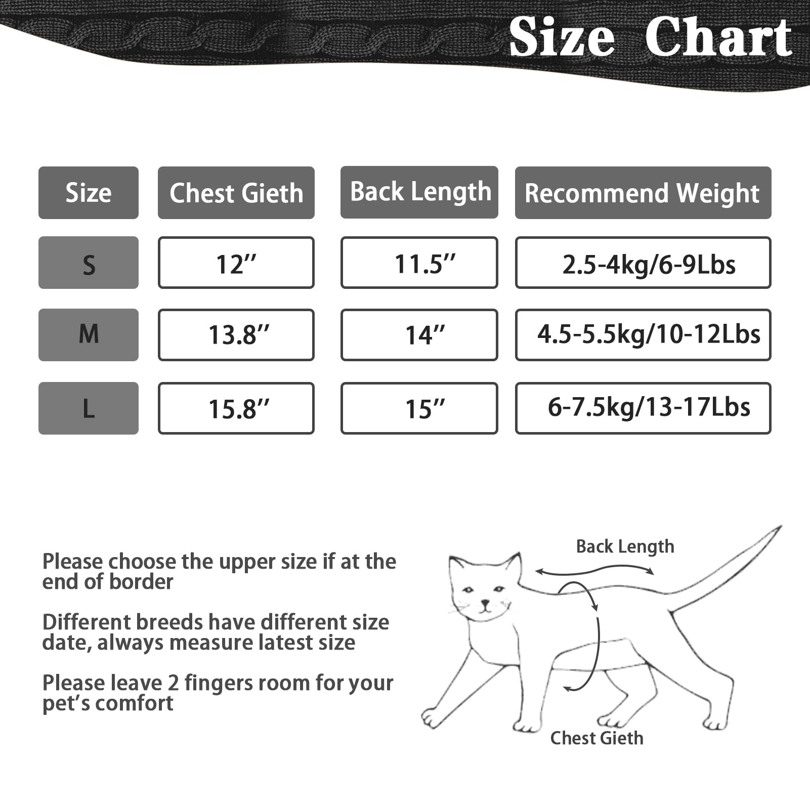 Pupteck Winter Dog Cat Sweater Coat - Soft Cold Weather Clothes Knitwear For Kitties & Small Dogs Indoor Outdoor Walking Warm, K