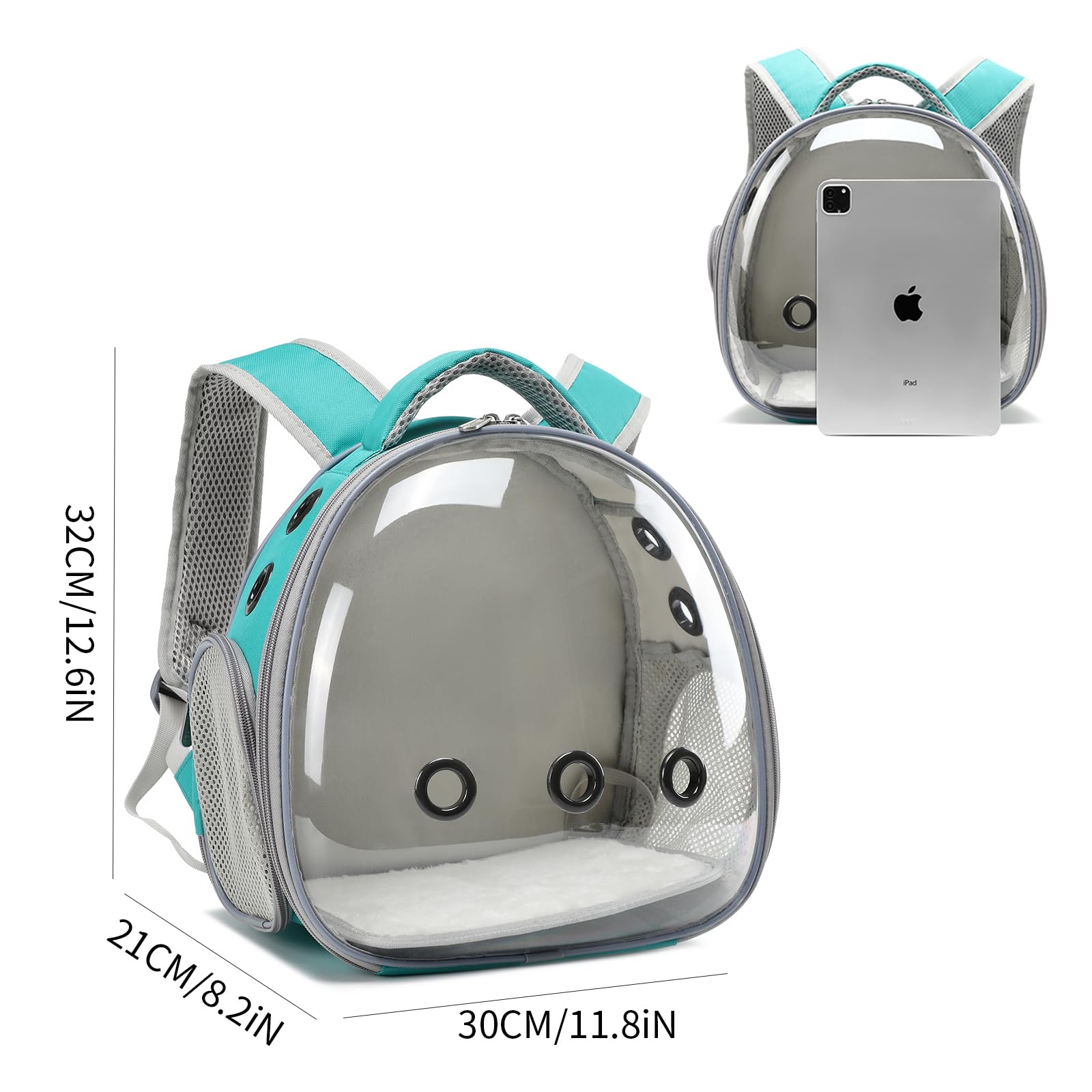 Ioview Portable Travel Pet Backpack Carrier Hamster Bag Guinea Pig Bird Small Dog Cat Turtle Rabbit Cage Rabbit Guinea Pig Squir