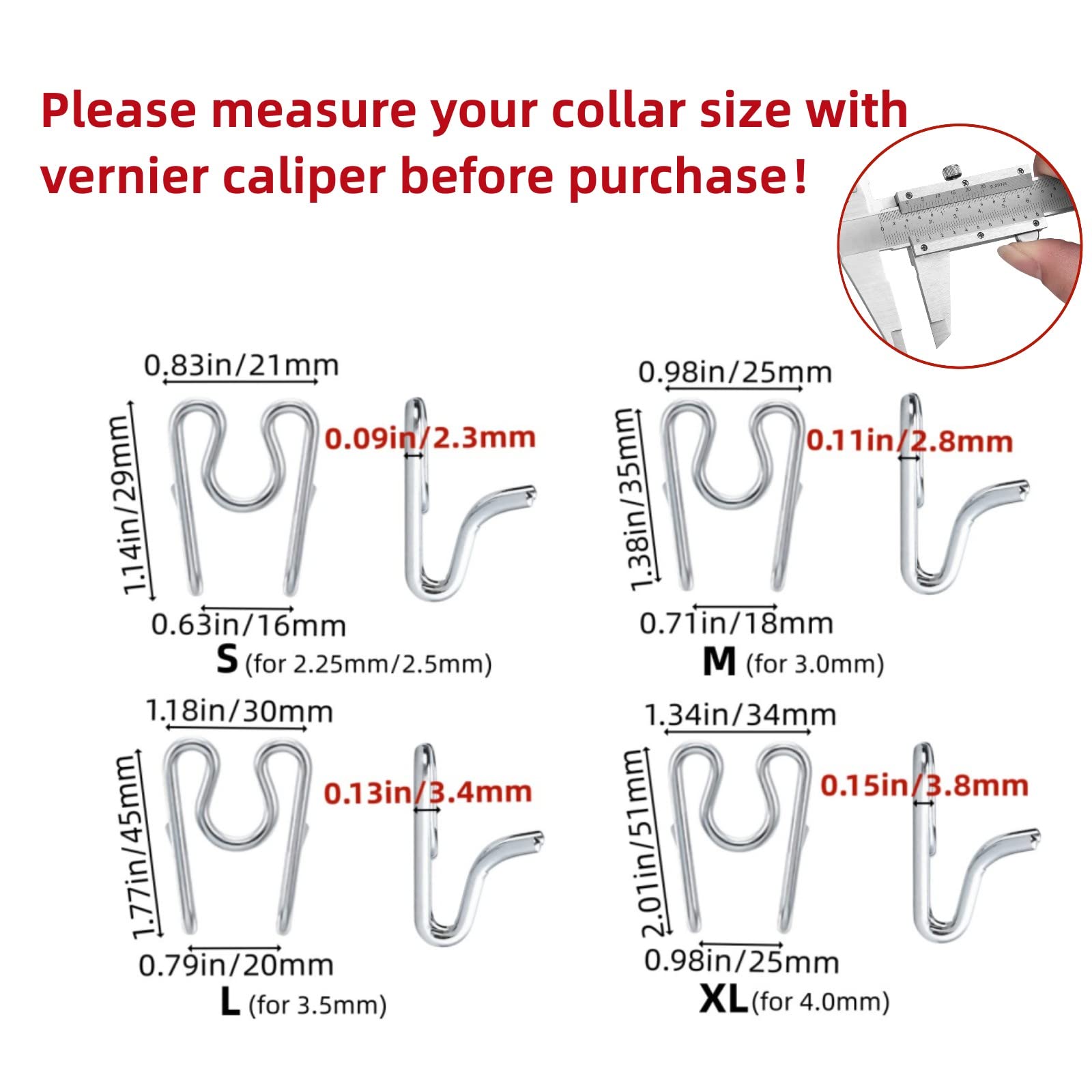 Tipipark 6 Pack Extra Links Prong Collar For Dog- Replacement 2.25/2.5Mm Stainless Steel Pinch Collar For Dogs Links Extra Train