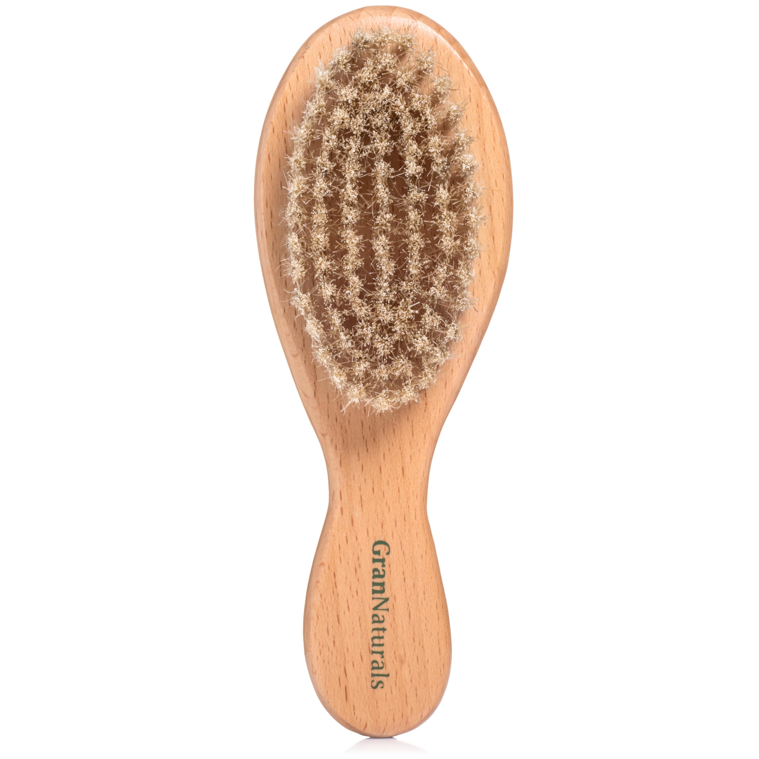 Grannaturals Boar Bristle Soft Cat Brush For Indoor, Outdoor, Short Haired Cats, Kittens, Small Dog, Rabbit, Furry Pets - Gentle