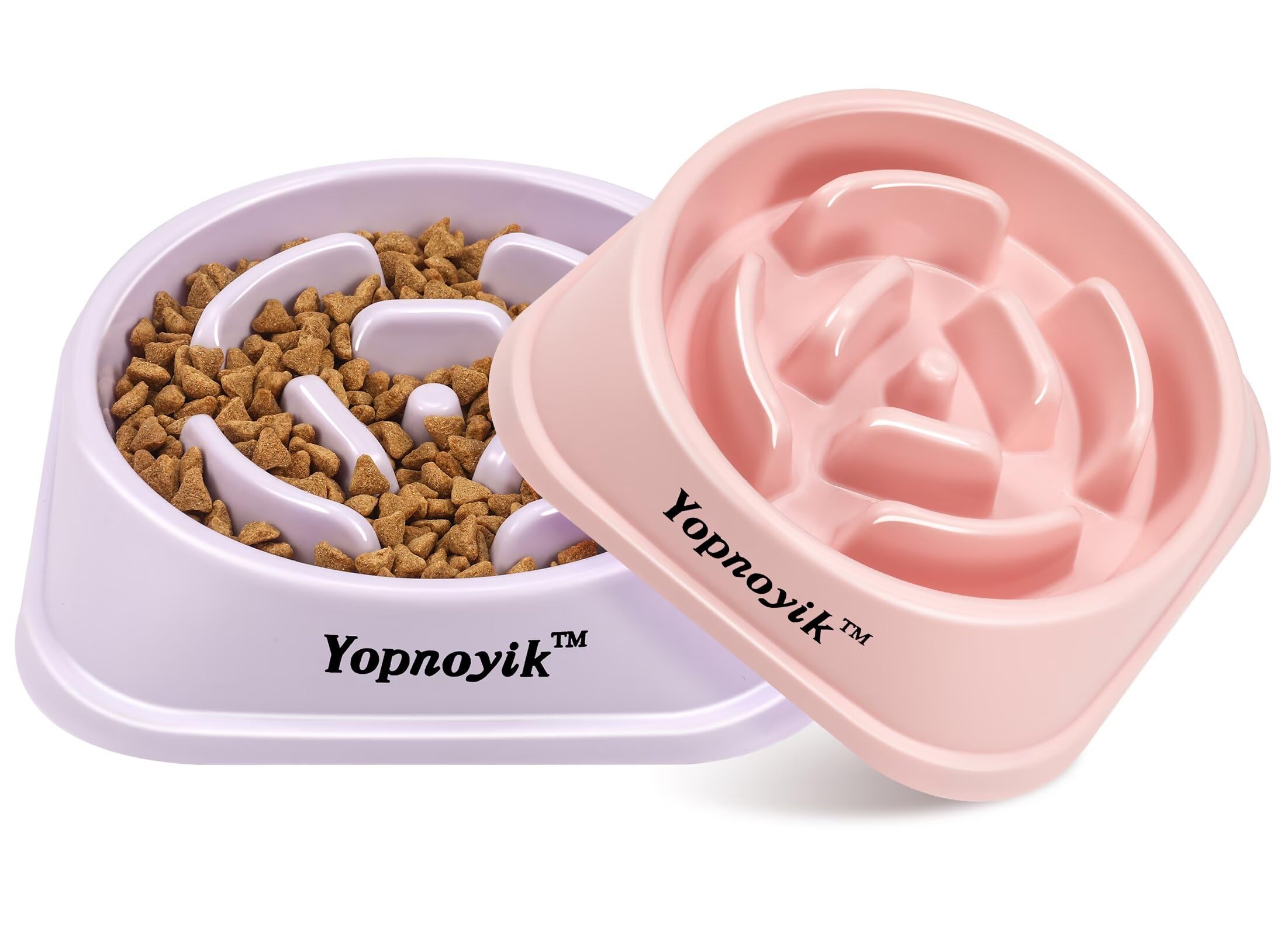 2 Pack Slow Feeder Dog Bowls For Healthy Eating, Non-Slip And Anti-Choking Design, Reduces Bloating & Overeating For Large Dogs,