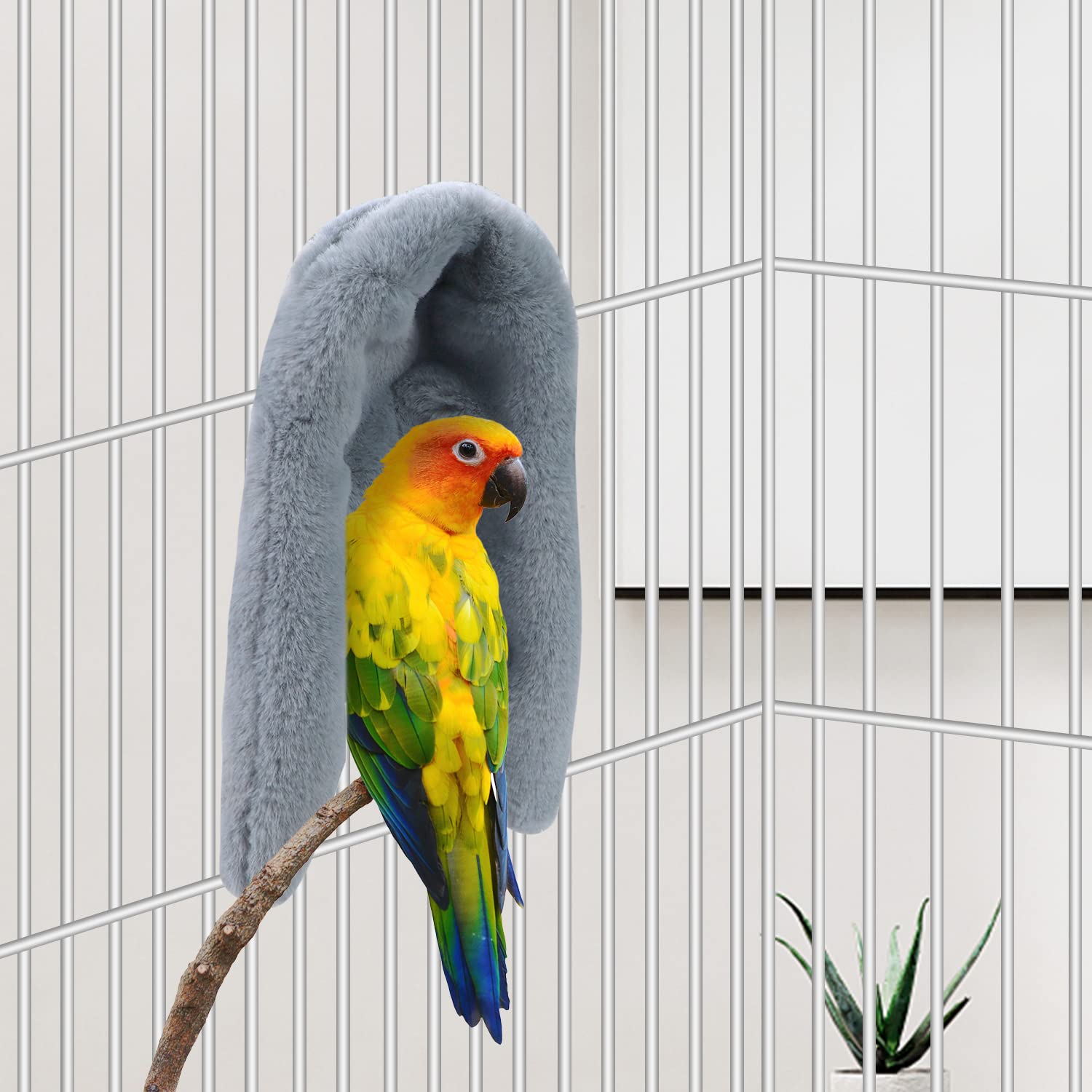 Cozy Bird Blanket Parrot Cage Snuggle Hut Warm Bird Nest House Bed Hanging Hammock For Parakeet Cockatiel Conure African Grey (M