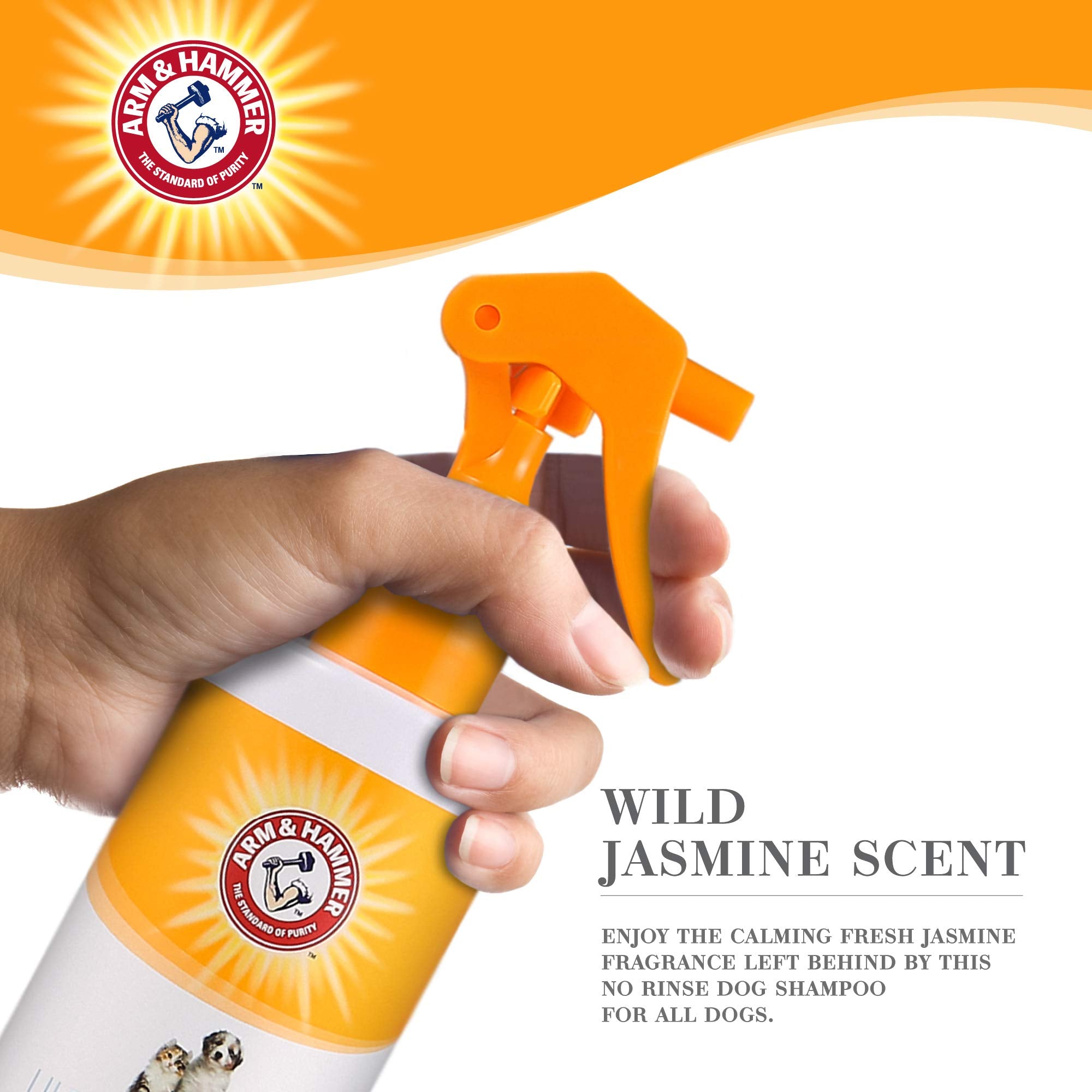 Arm & Hammer For Pets Ultra Fresh Waterless Bath Spray For Dogs In White Jasmine Scent | Dry Dog Shampoo, Dog Spray | Waterless