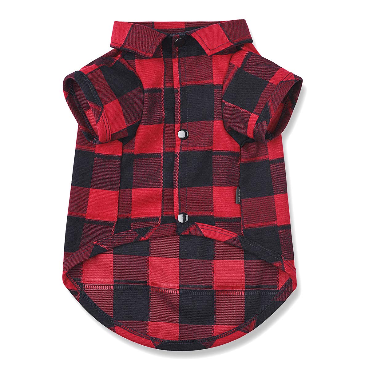 Ctilfelix Dog Shirt Plaid Puppy Clothes For Small Medium Large Dogs Cats Boy Girl Kitten Soft Pet T-Shirt Breathable Tee Outfit Adorable Grid Apparel Halloween Thanksgiving [Red#1; M]