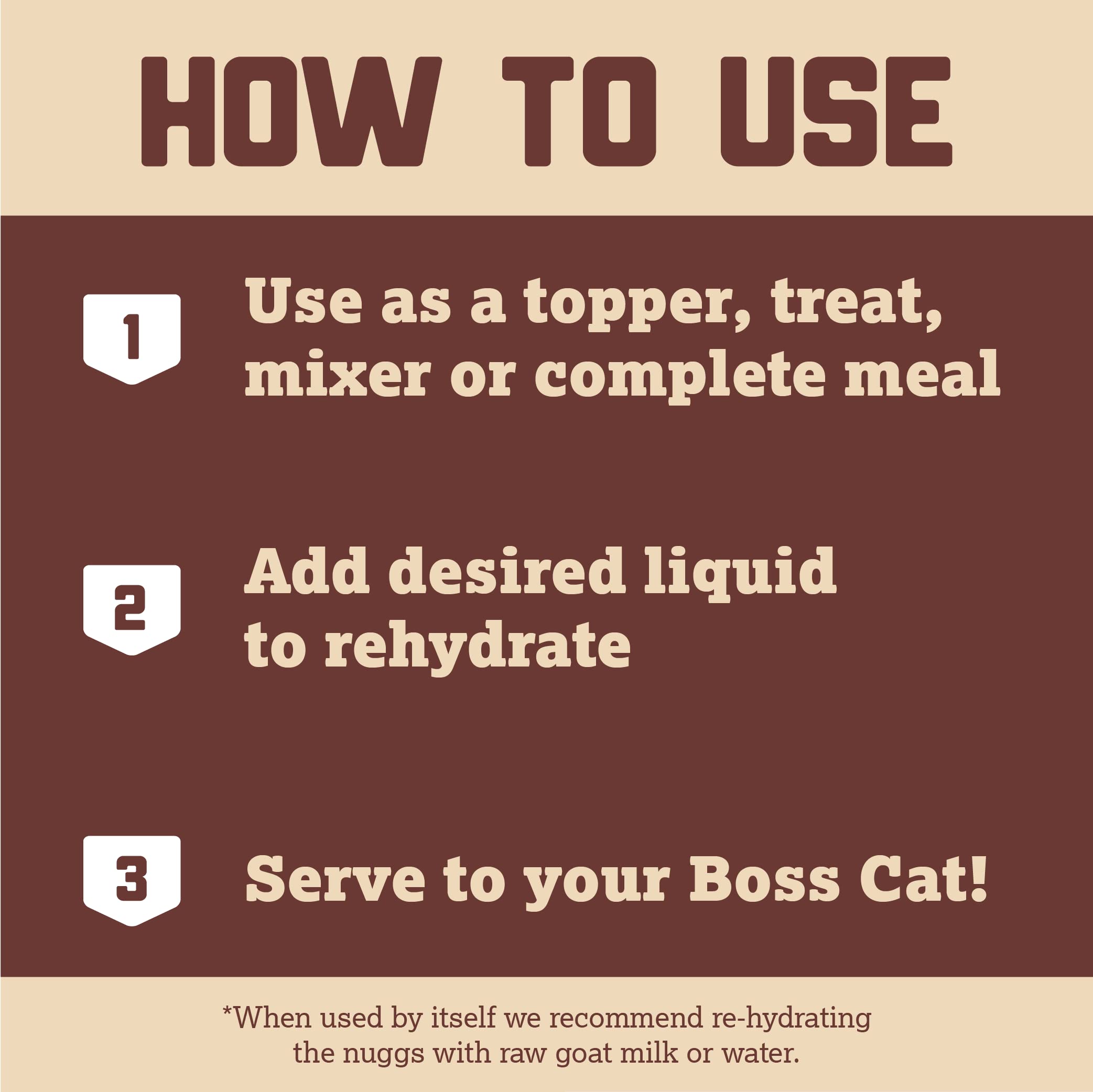 Boss Cat Complete & Balanced Freeze Dried Raw Diet for Cats, Chicken Recipe, 9 oz Bag