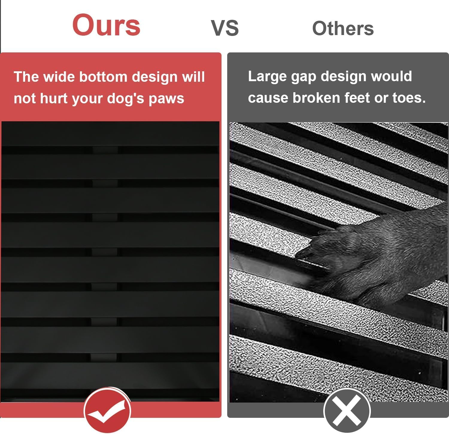 48 Inch Heavy Duty Indestructible Dog Crate, Strong Steel Escape-Proof Double Sub-Mother Breeding Cage For Large Dogs, Impact Ch