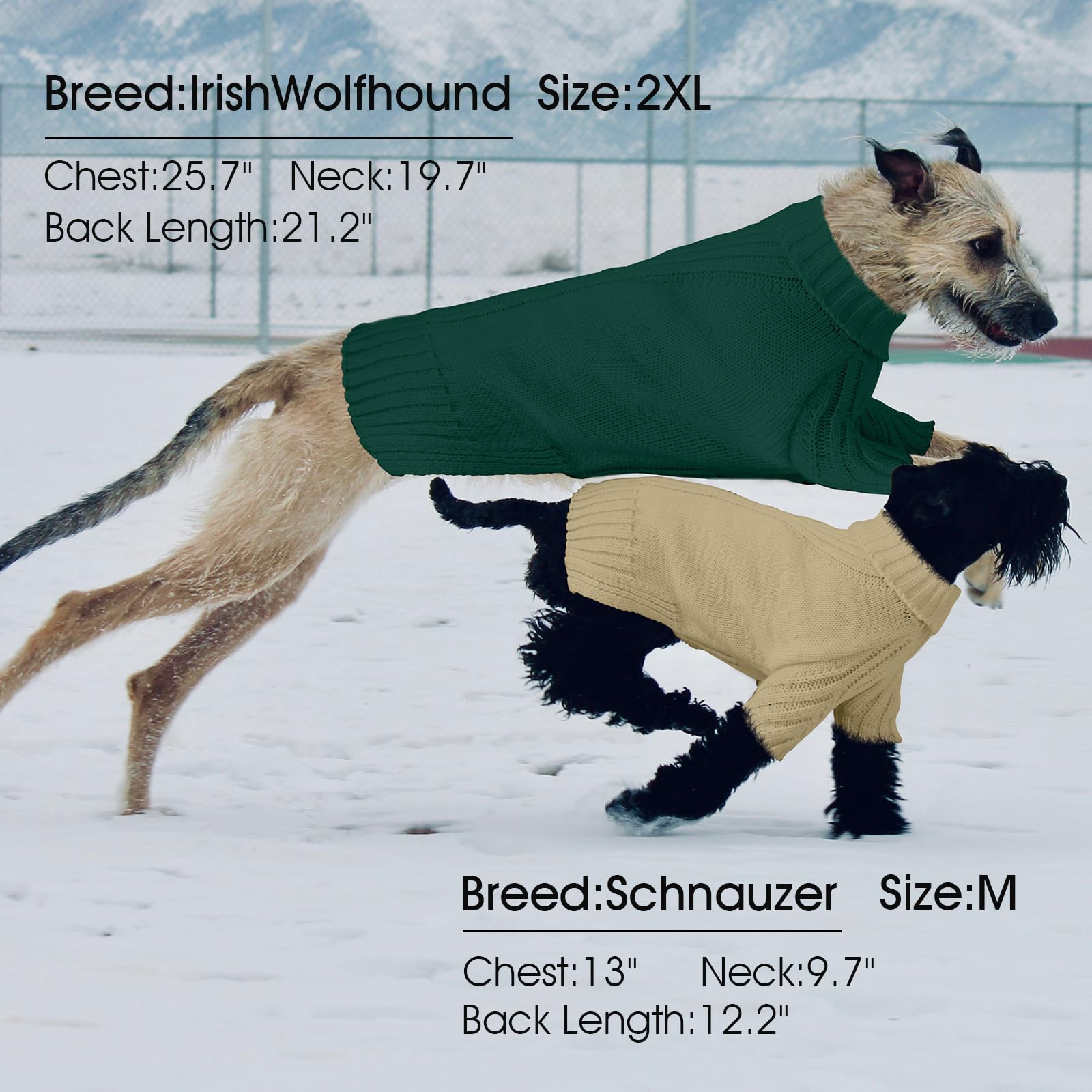 Dog Sweaters For Small Medium Large Dogs Girl, Classic Turtleneck Pet Sweater For Dogs Cats, Thermal Doggy Winter Coat, Warm Dog