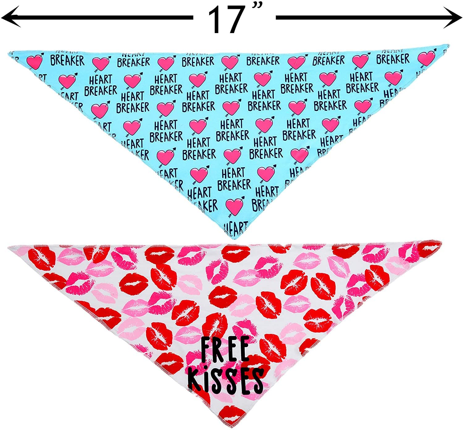 Valentines Dog Bandana, 4 Pack Pet Valentine Scarf For Small Dogs Cats