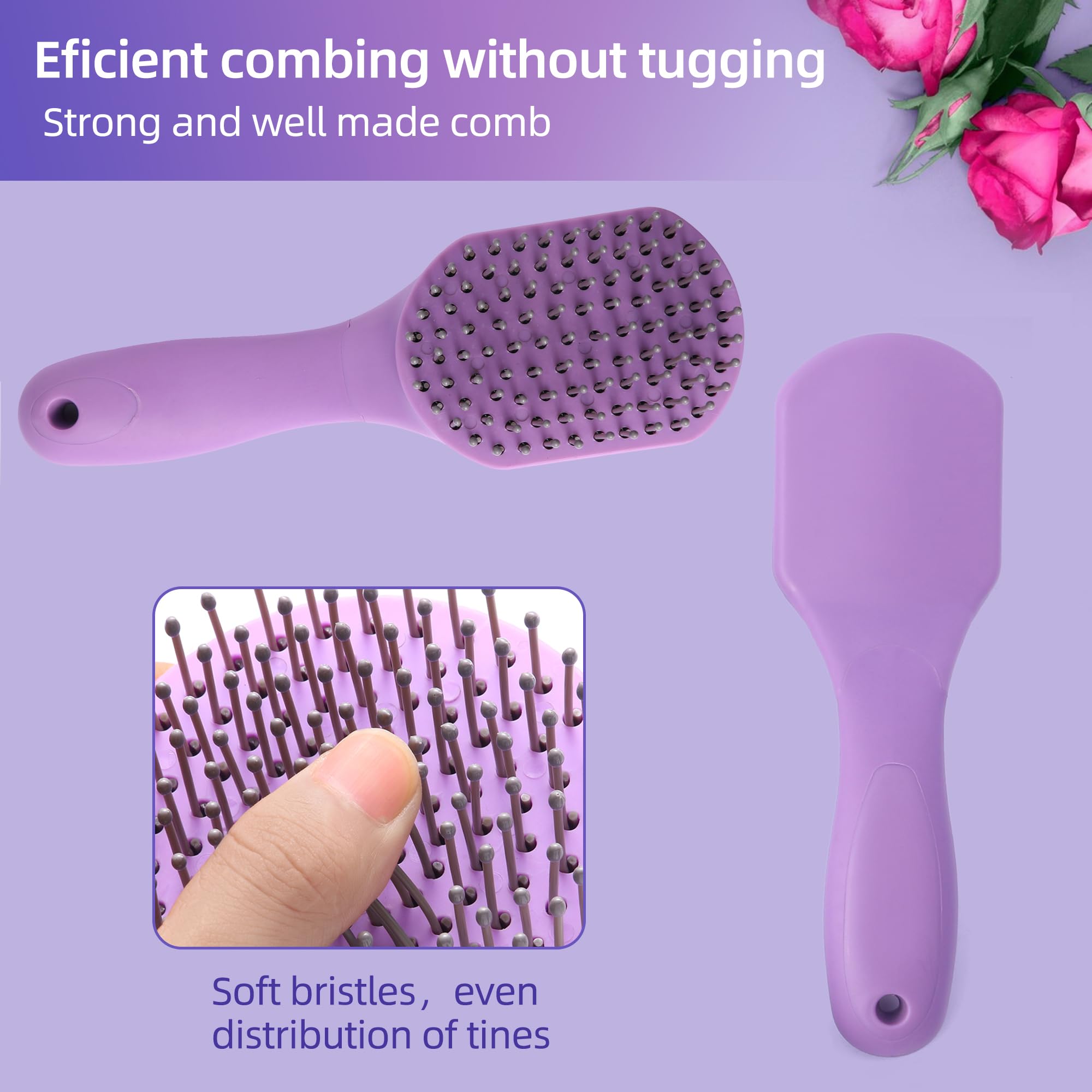 Horse Mane And Tail Brush For Long Haired Dogs Shedding Equine Horses Grooming Dog Pin Brush