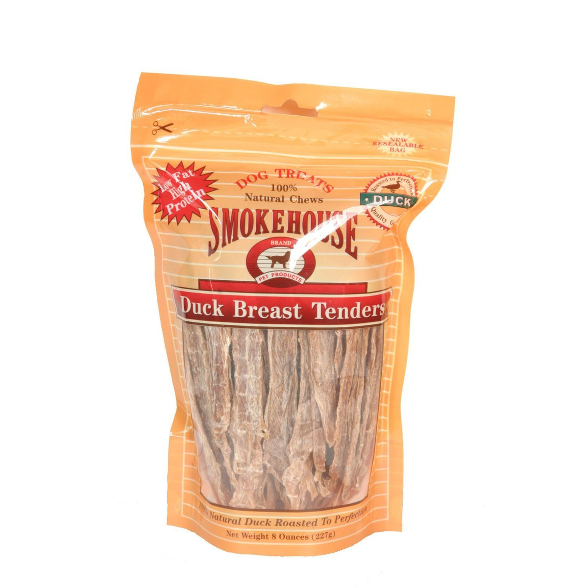 Smokehouse 100-Percent Natural Duck Breast Tenders Dog Treats, 8-Ounce