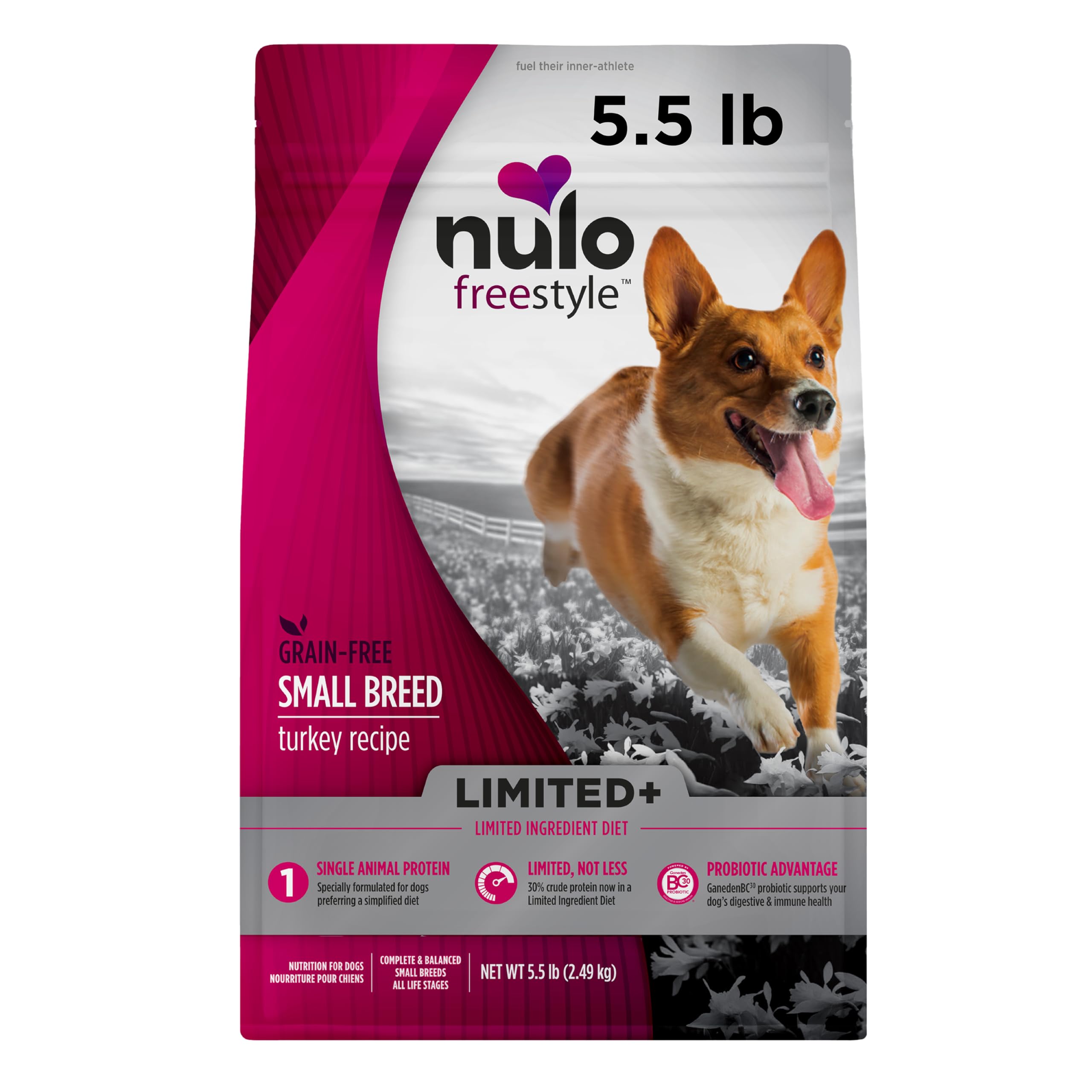 Nulo Freestyle Limited Ingredient Small Breed Food, High-Protein Turkey Recipe, Grain-Free Natural Dry Dog Food for Adult Dogs &