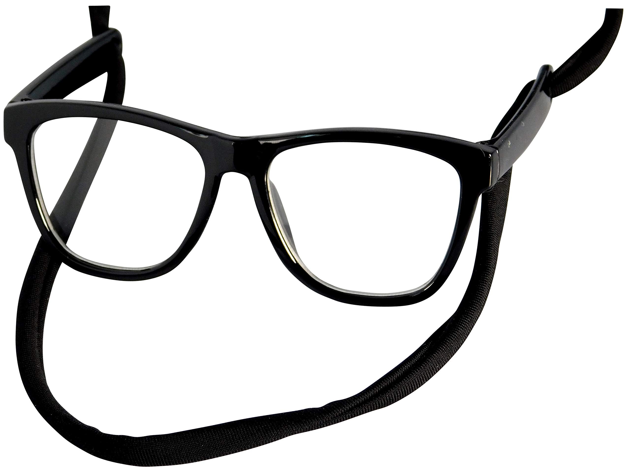 G015 Dog Small Breed Up To 15Lbs Pet Cat Costume Clear Lens Tiny 80S Retro Glasses (Black-Clear Lens)