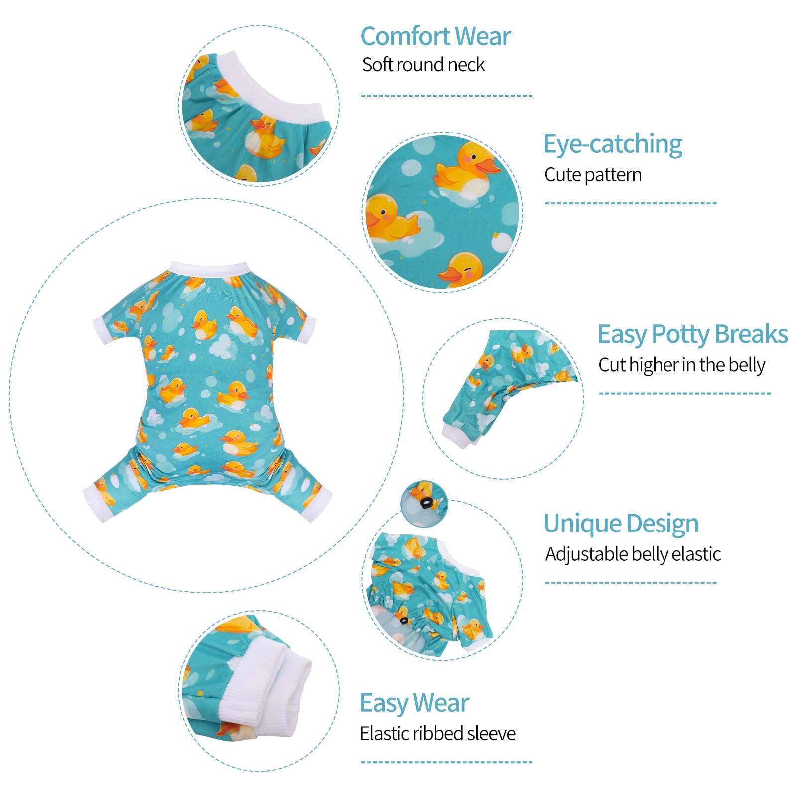 Cutebone Small Dog Pajamas Shirt Stretchy Summer Puppy Pjs Soft Cat Onesies Pet Clothes For Daily Wear Da26M