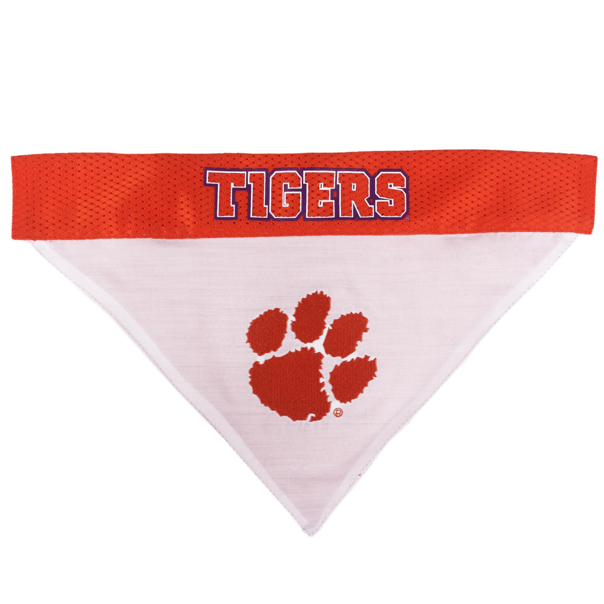 Pets First Collegiate Pet Accessories, Reversible Bandana, Clemson Tigers Size Xx-Large