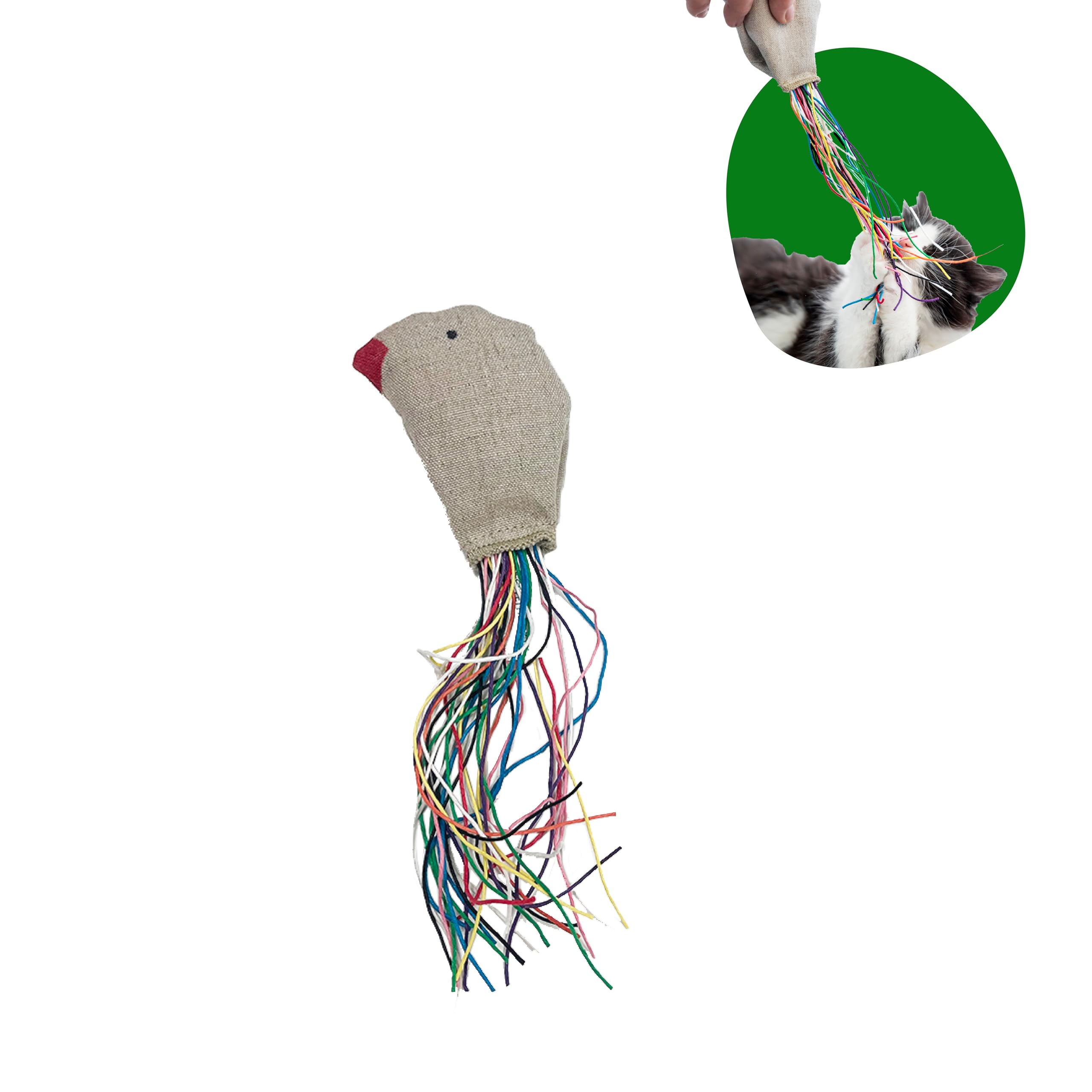 Honest Pet Products Eco Kitty Bird Is A Truly Natural And Safe Toy For Your Kitty. Filled With Organic Catnip, Enticing Rattle A