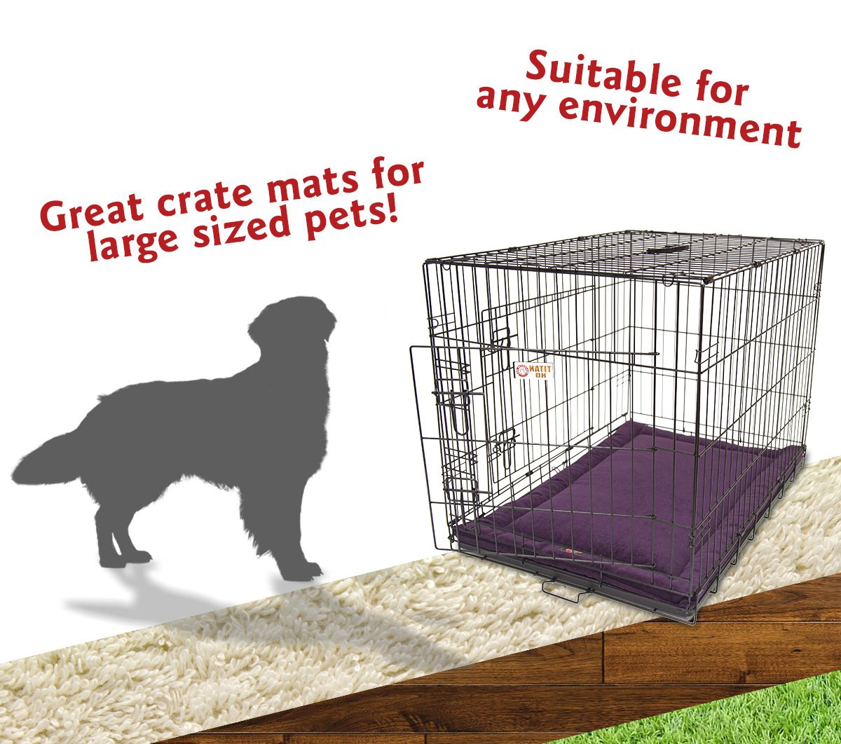 42' Villa Aubergine Purple Crate Dog Bed Mat By Majestic Pet Products