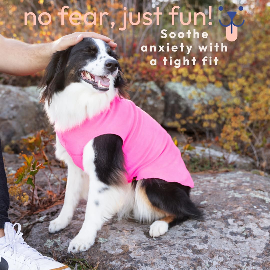 Gold Paw Stretch Fleece Dog Coat, Stretchy Pet Sweater, Machine Washable Pullover For Winter And Fall, Fuchsia, 8