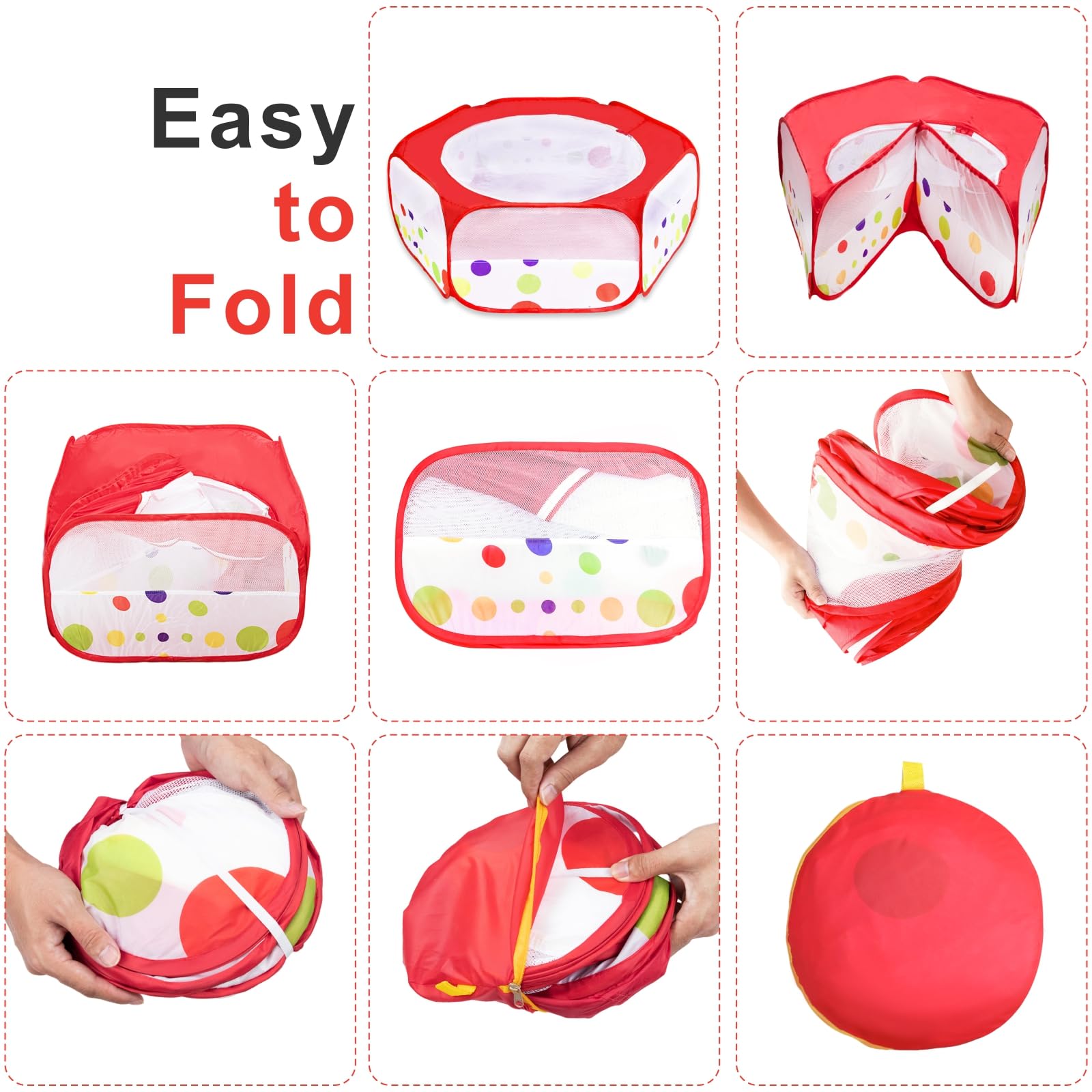 Xirgs Small Animal Playpen, Pet Playpen For Cat/Rabbit/Hamster/Guinea Pig/Bunny/Ferret/Kitten Toys Chick Brooder Box Cage Tent P