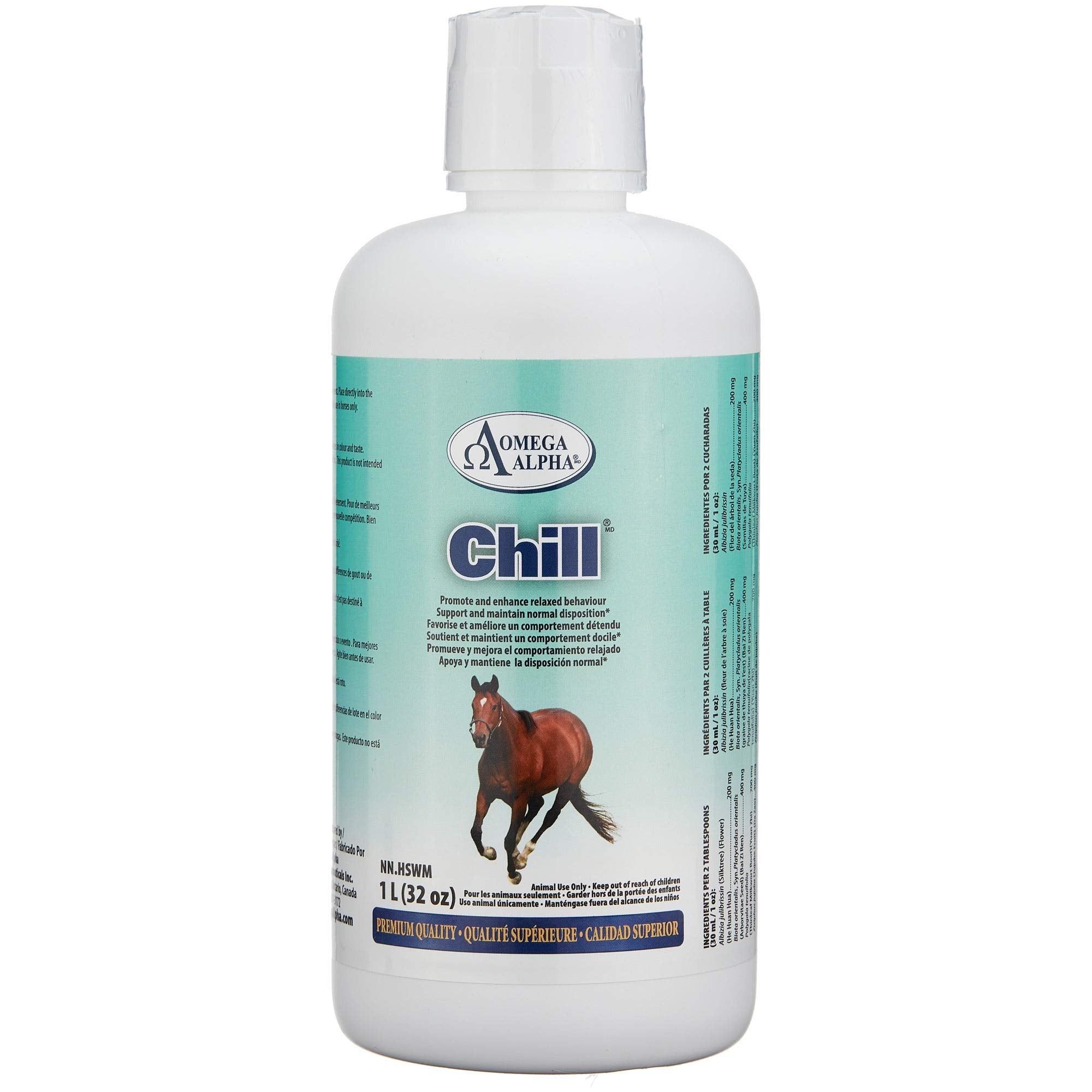 Chill Calming Formula For Horses - 32 Ounces (Quart)