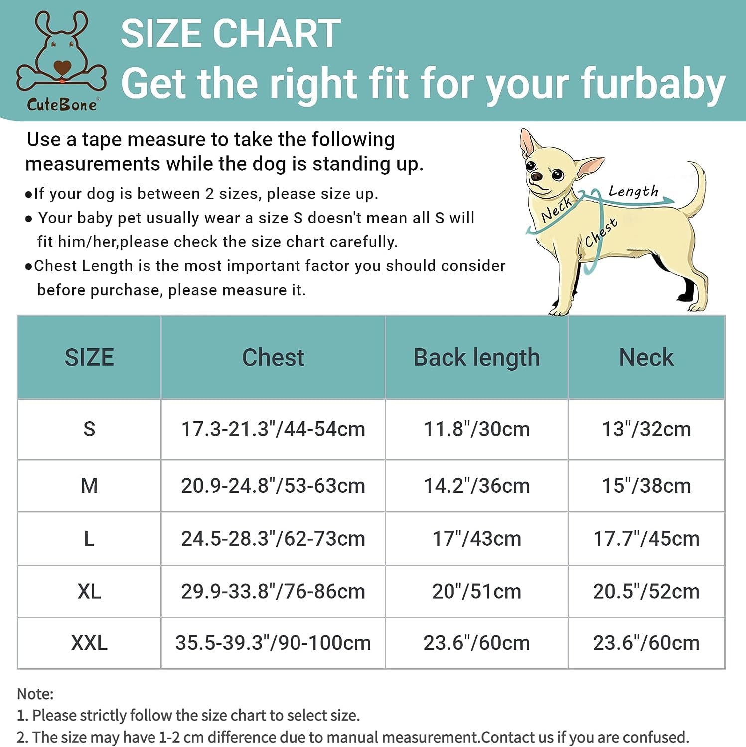 Cutebone Winter Dog Jacket - Waterproof, Windproof, Reversible, Adjustable Cold Weather Coat For Small To Large Dogs - Soft, Thi