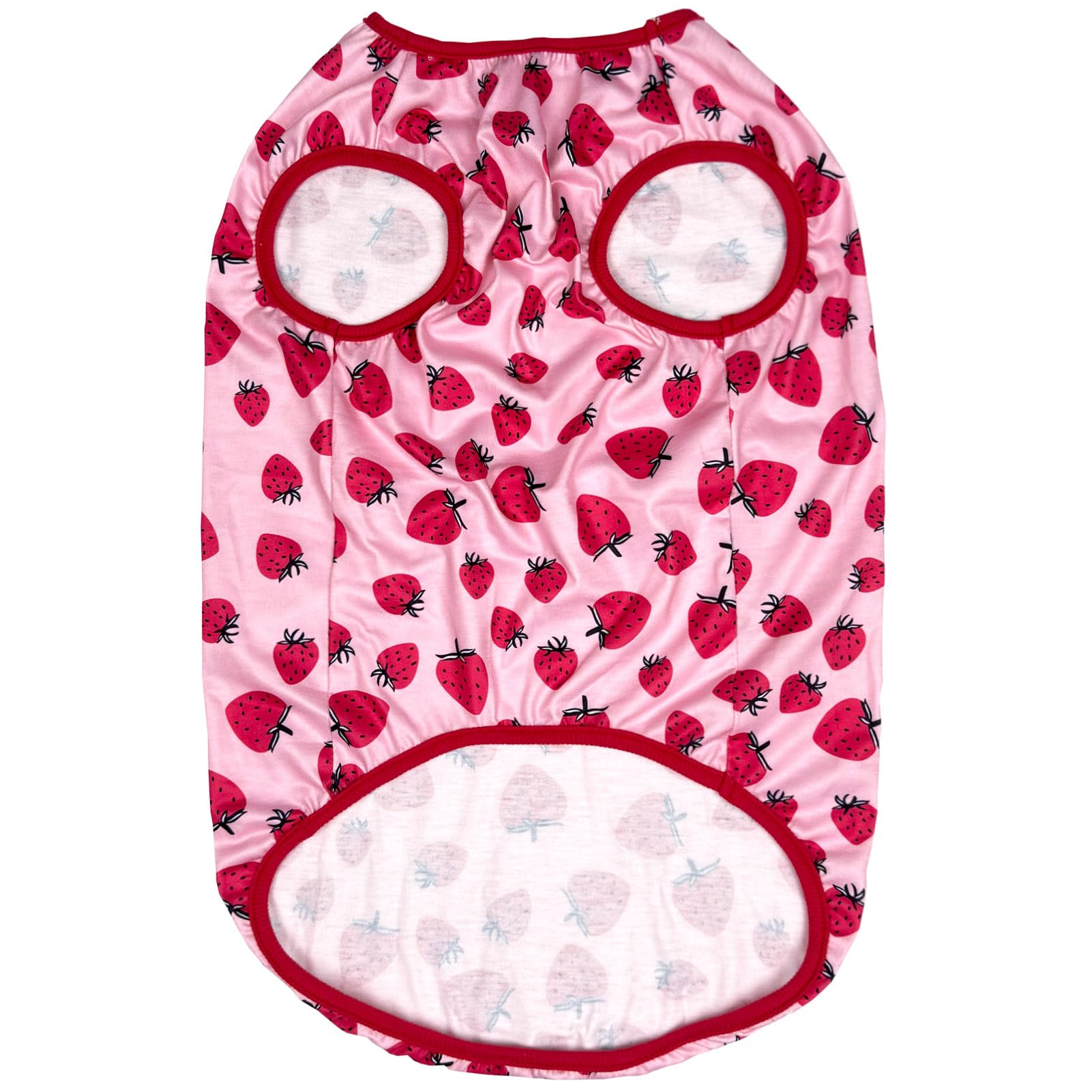 D.E.E Dog Shirt For Large Dogs Summer Cotton Dog Clothes Lightweight Tank Top Female Big (Vstrawberry, 3Xl)