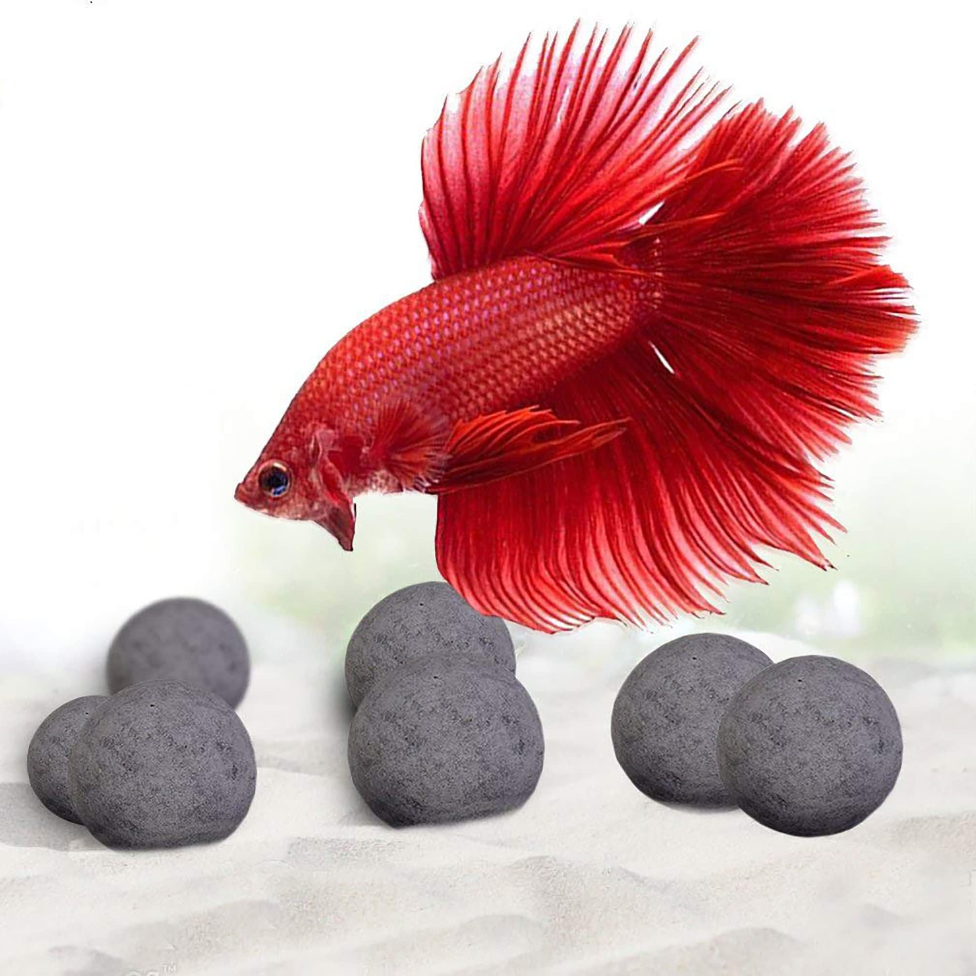 SunGrow Betta Balls, Water Conditioner with Over 30 Beneficial Elements for Tropical Fish, Freshwater Fish Tank pH Balance Decor