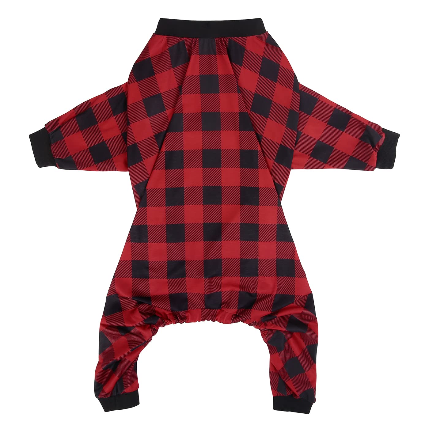 HDE Dog Pajamas One Piece Jumpsuit Lightweight Dog PJs Shirt for M-3XL Dogs Buffalo Plaid - XXL