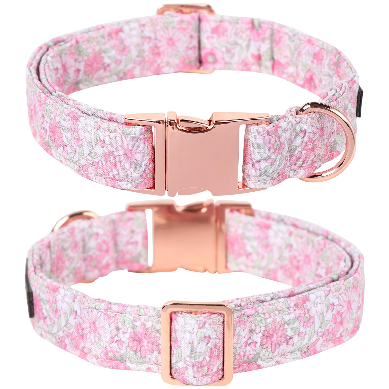 Lionet Paws Design Dogs Collar Cute Flower Sailor Bow Dog Collars For Girl Female Medium Large Dogs With Spring Floral L