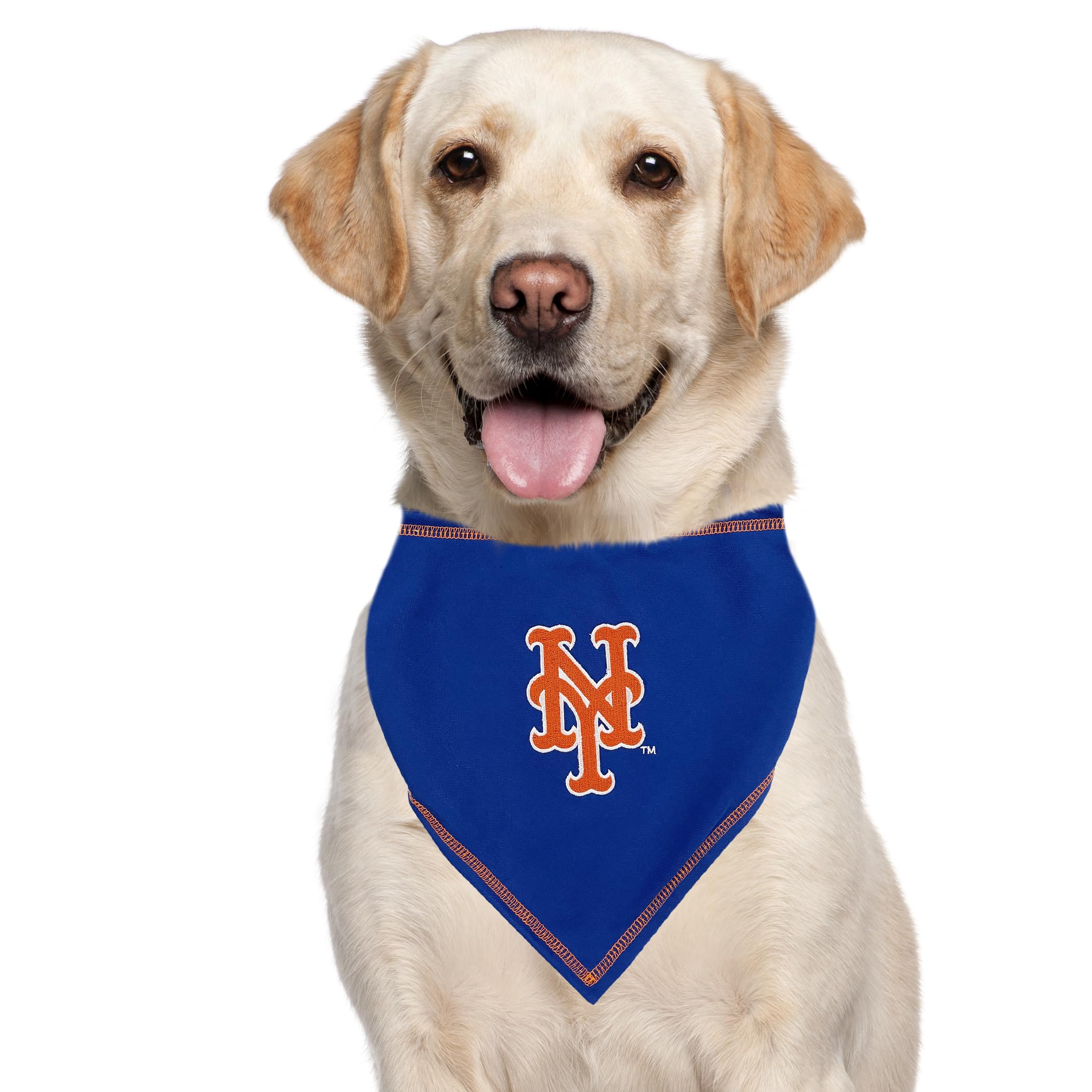 Pets First Mlb New York Mets Tie Bandana, Small/Medium. Dog Bandana Scarf Bib For Pet Cat Dog. The Ultimate Game-Day, Party Band