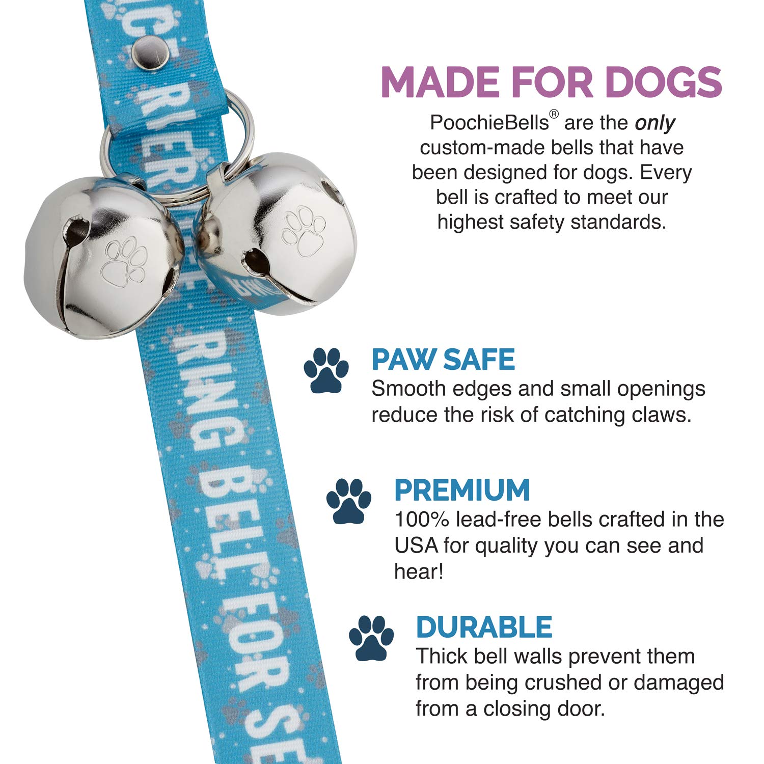 Poochiebells The Original Dog Potty Doorbell, Dog Bells For Potty Training & Puppy Housebreaking, Potty Train Your Dog In Days, Made In America, Ring Bell For Service